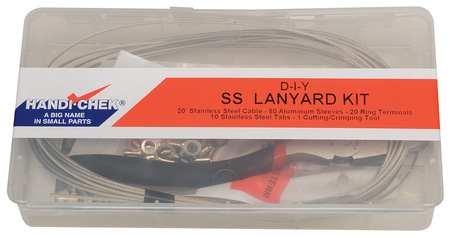 Stainless Steel Lanyard Assembly Kit - 3/64 Inch DIY Neck Strap for ID Badges, Keys & Security Cards | Perfect for Office, Events & Trade Shows
