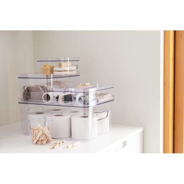 Compact Clear Smart Storage Organizer - Large Size for Home, Office & Closet Organization | Space-Saving Solution for Toys, Books & Supplies