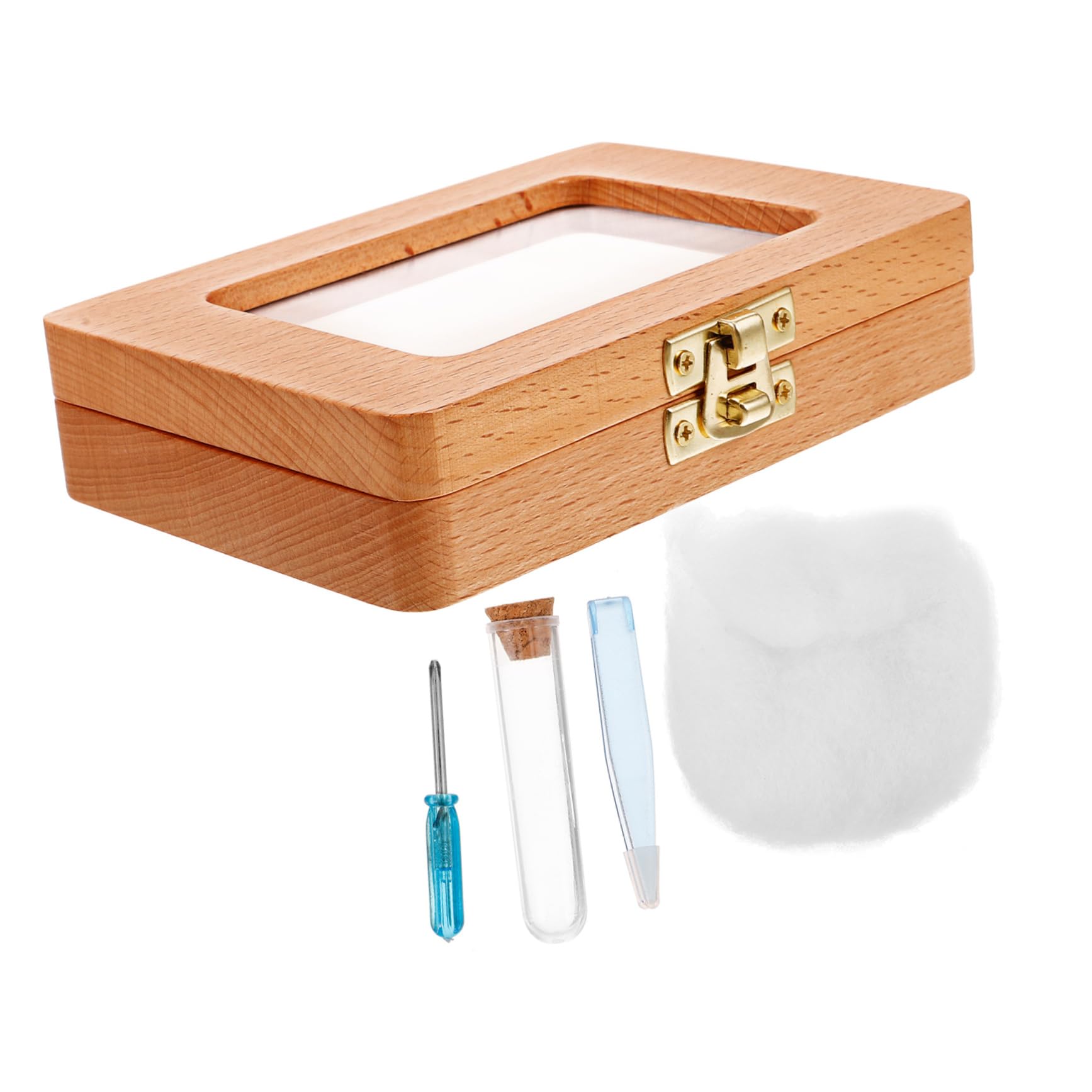 Hohopeti Wooden Tooth Keepsake Box - First Tooth Organizer & Baby Tooth Saver Case - Perfect for Baby's First Tooth, Memory Storage, and Gift Giving