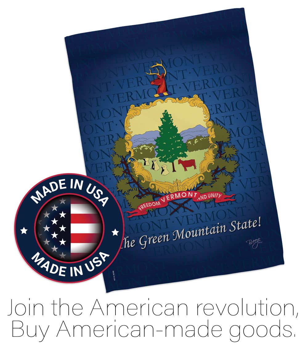 Vermont Americana House Flag Set 28x40