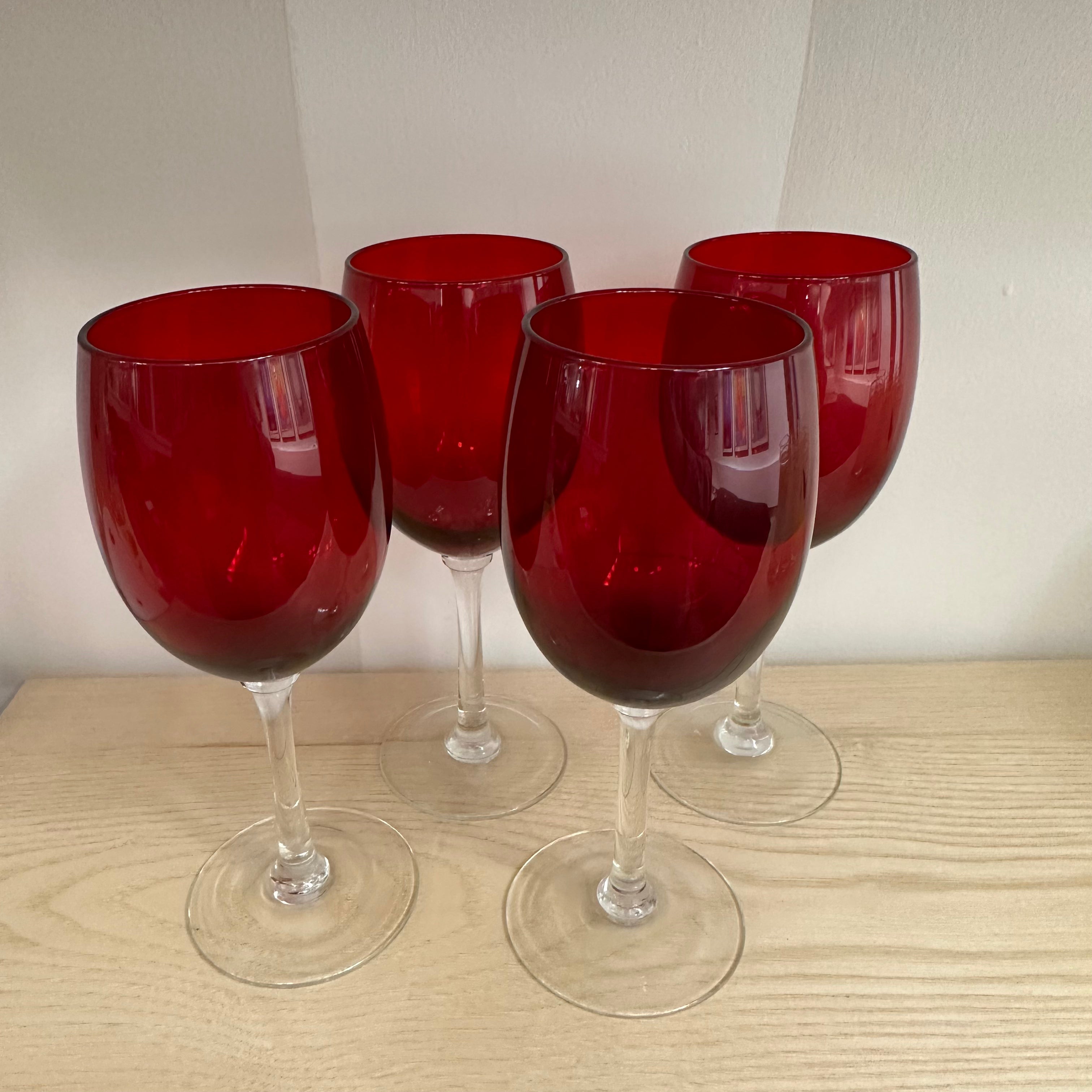 Premium 4-Piece Red Wine Glass Set - Elegant Crystal Stemware for Cabernet, Merlot & Pinot Noir - Perfect for Dinner Parties, Weddings & Romantic Evenings