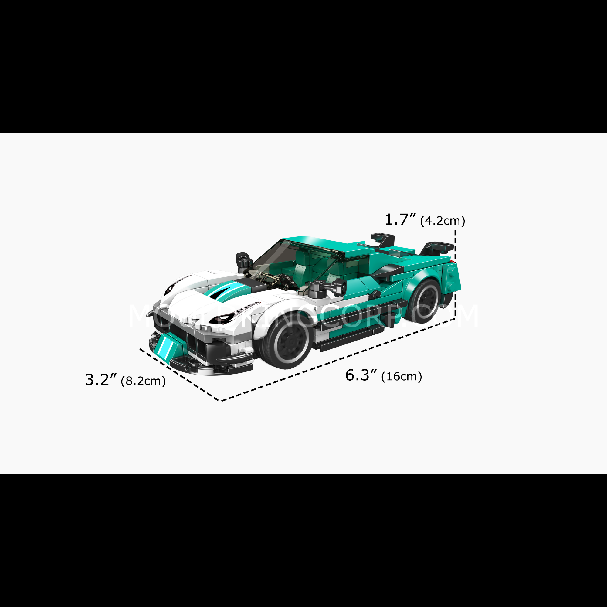 Mould King 27085 F8XX Supercar Model Building Kit - 412 Piece DIY Race Car Construction Set for Adults & Teens | Perfect for STEM Learning, Collectors & Car Enthusiasts