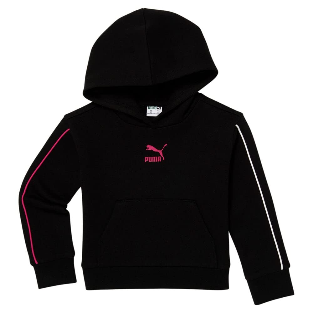 Puma Toddler Girls City Lights Hoodie - Soft Casual Pullover with Hood for Toddler Girls (Ages 2-4) - Black | Perfect for Playdates, Preschool & Outdoor Adventures