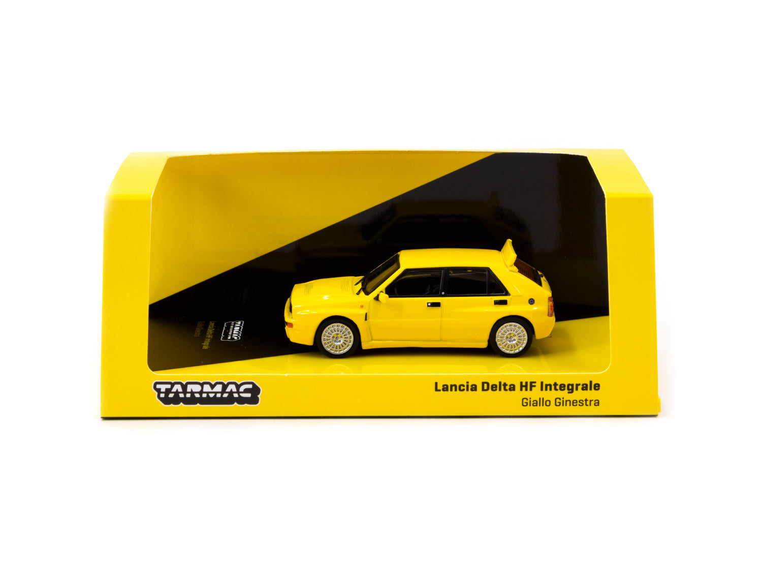 Tarmac Works 1/64 Scale Lancia Delta HF Integrale Giallo Ginestra Diecast Model Car - Collectible Miniature for Display & Racing Enthusiasts | Perfect for Home Decor, Office Display & RC Car Racing Scenes