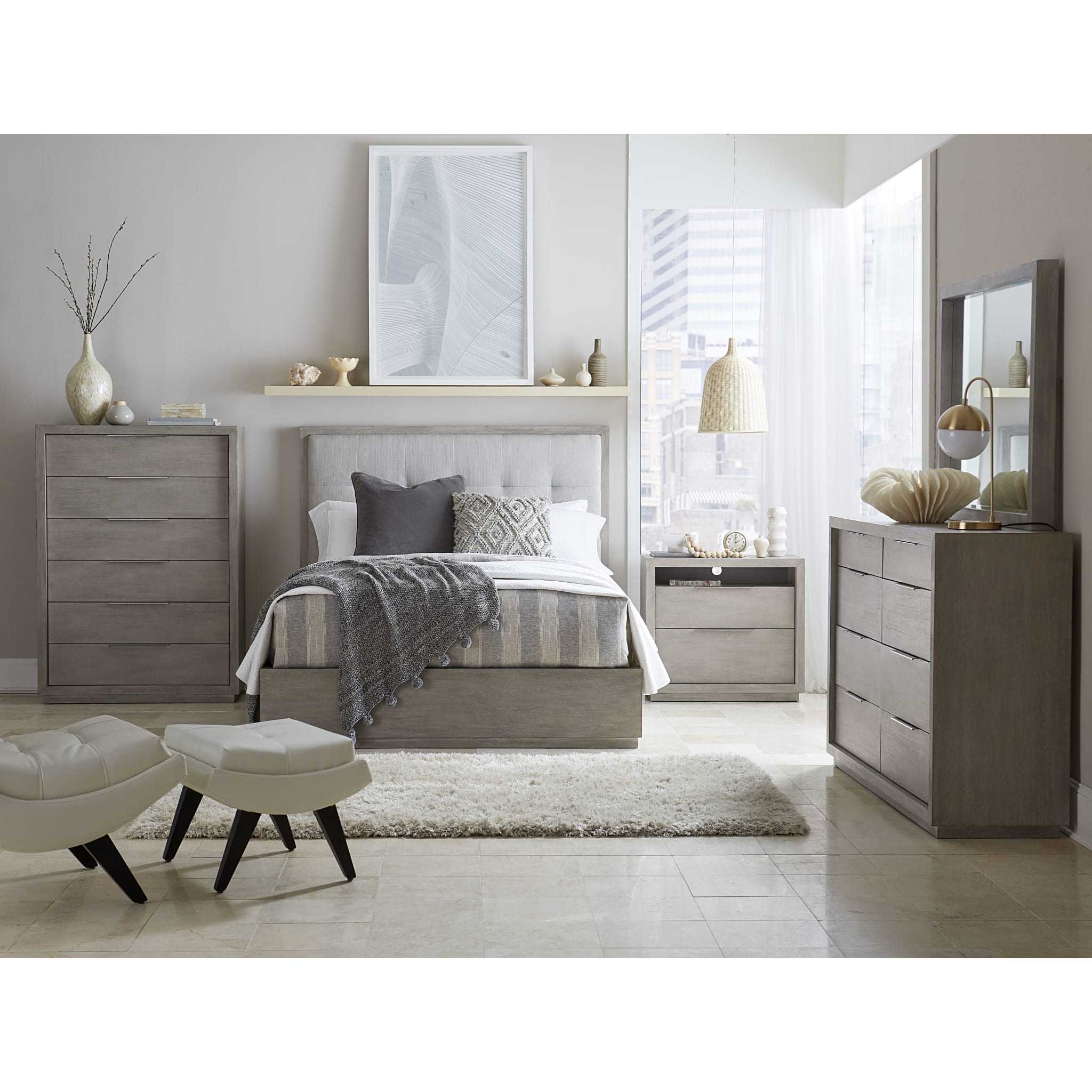2024 Mineral Oxford Eight-Drawer Dresser - Stylish Wooden Chest for Bedroom, Living Room & Office Storage