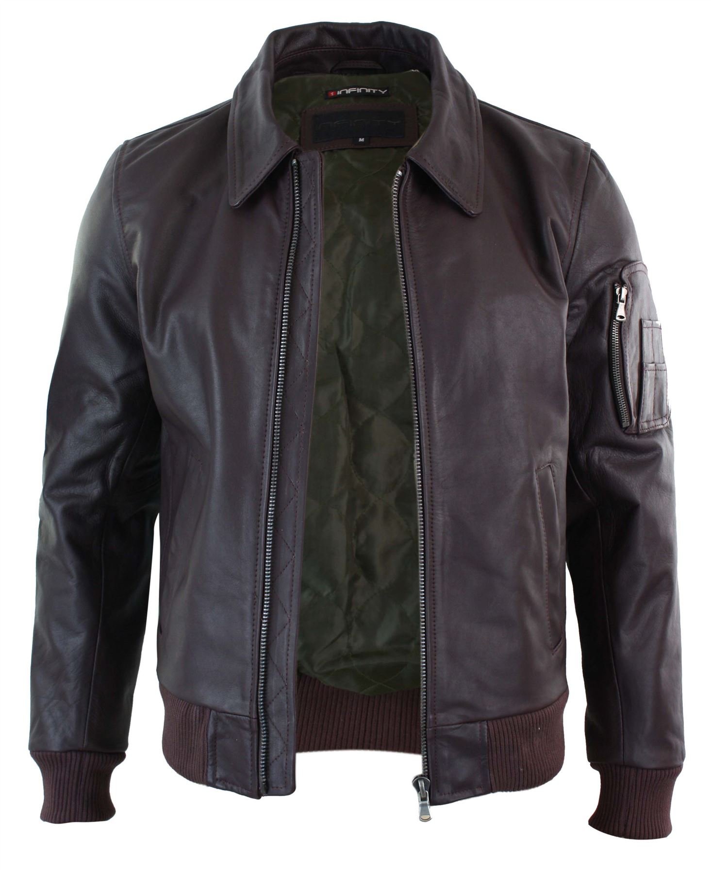 Genuine Men's Real Leather Harrington Bomber Jacket - Classic MA1 Pilot Style (XS-5XL) | Premium Outerwear for Casual Wear, Motorcycle Riding & Outdoor Adventures