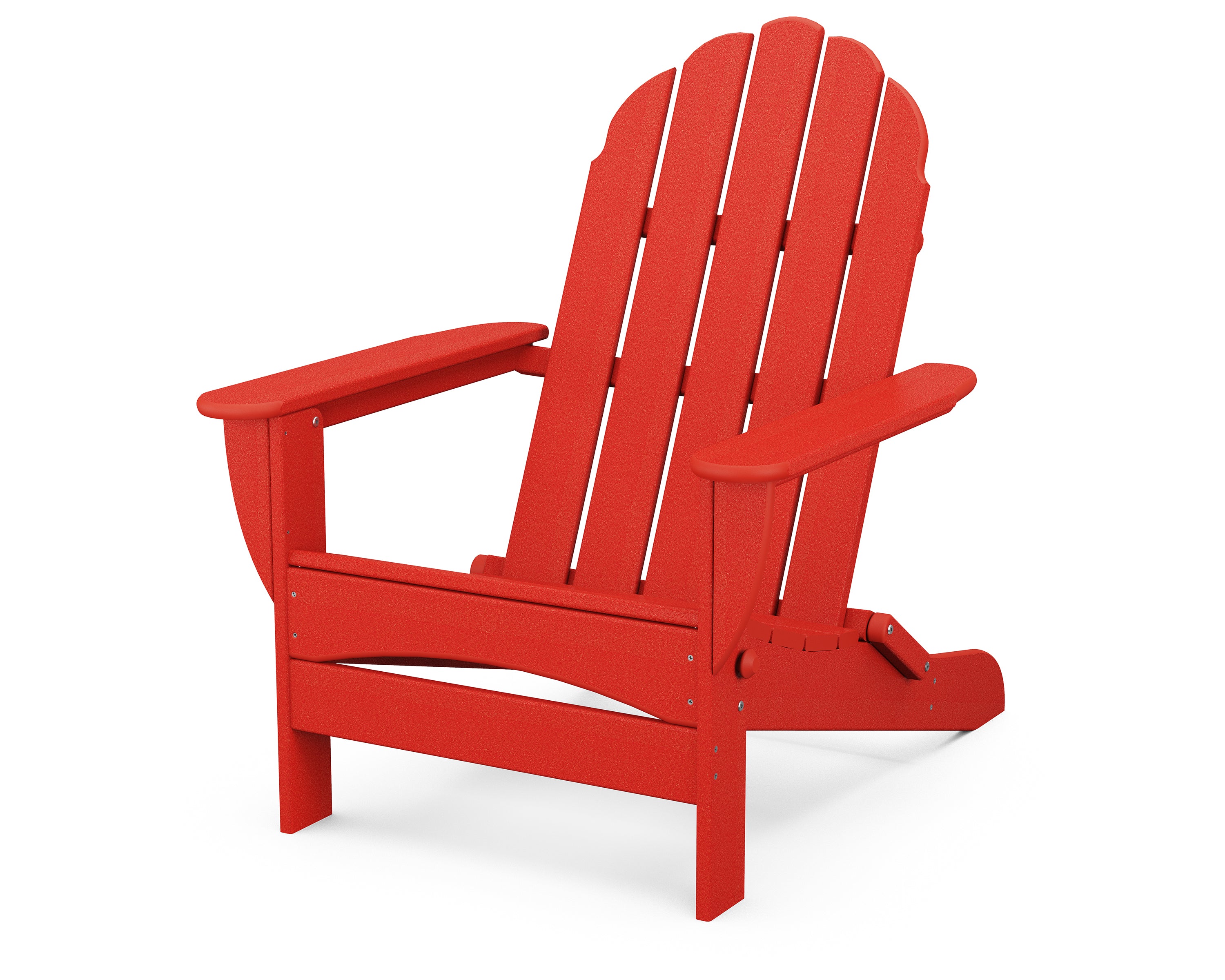POLYWOOD Classic Oversized Folding Adirondack Chair - Durable Outdoor Furniture for Patio, Poolside & Garden - Weather-Resistant Recycled Plastic Material - Comfortable Lounge Seating for Backyard, Deck & Porch