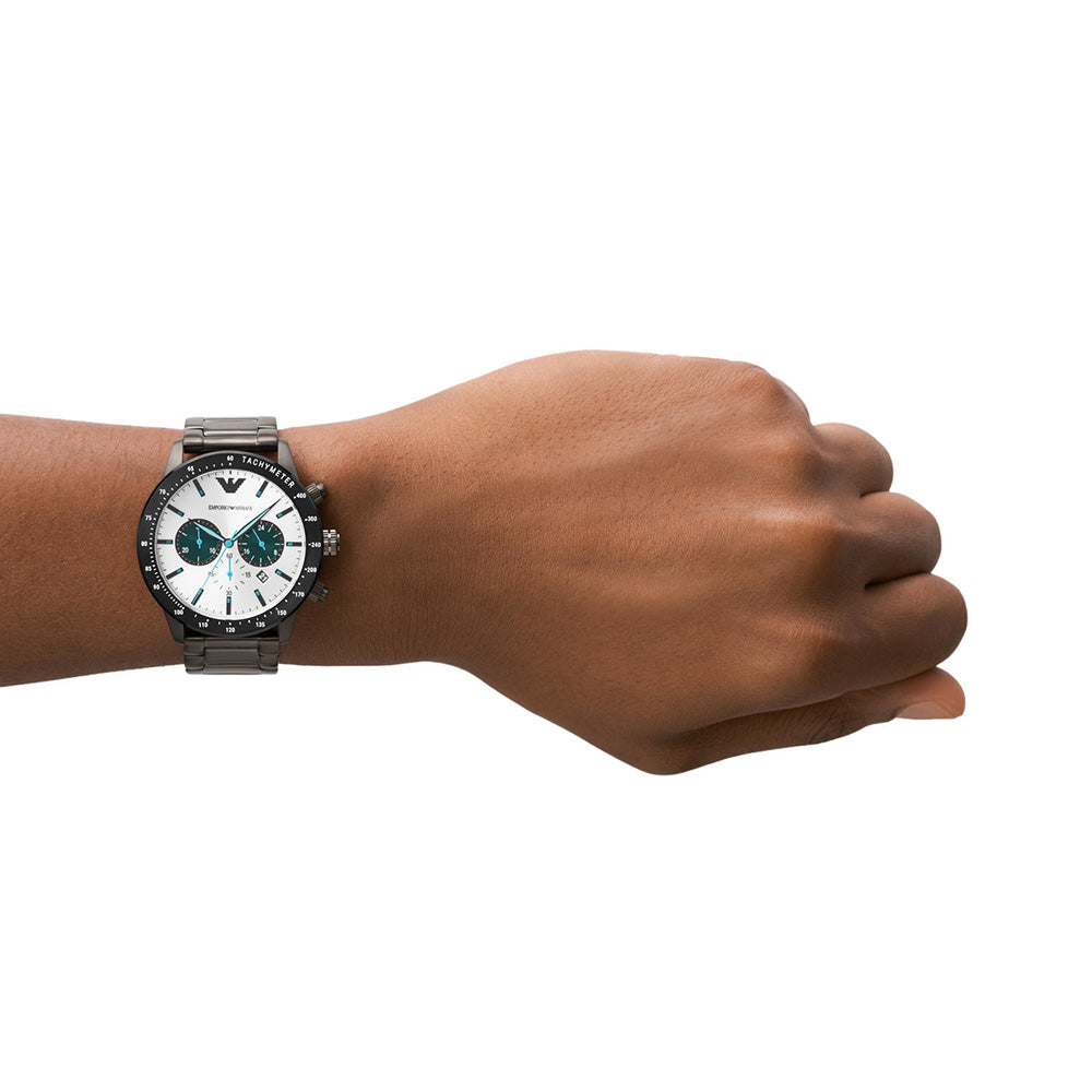 Emporio Armani Mario AR11471 Men's Chronograph Watch - Stylish Luxury Timepiece for Business, Casual & Formal Occasions