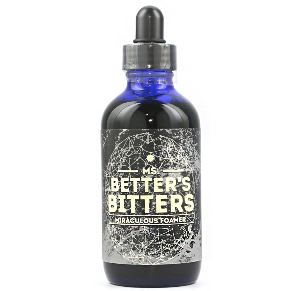 Ms Better's Bitters Vegan Foamer 4oz - Organic Plant-Based Cocktail Foaming Agent for Mocktails & Mixology | Perfect for Home Bars, Parties & Craft Cocktails