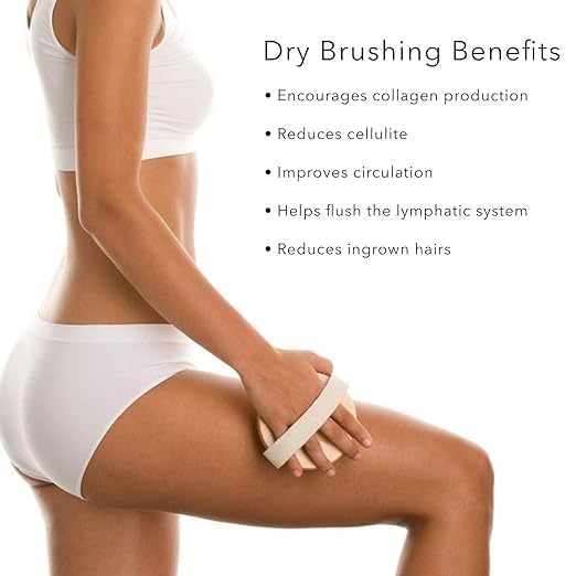 VENIVA Round Body Bath Brush - Solid Wood Exfoliating Brush for Smooth & Soft Skin, Improves Circulation & Prevents Ingrown Hairs - Perfect for Shower, Spa & Daily Skincare Routine