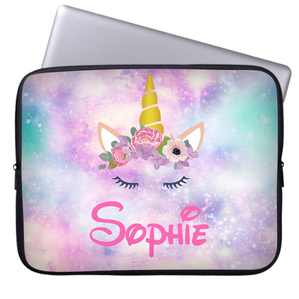 Custom Personalized Unicorn Laptop Sleeve Case for 13 Inch MacBook Air/Pro & Ultrabooks | Protective Neoprene Cover | Perfect for School, Work & Travel