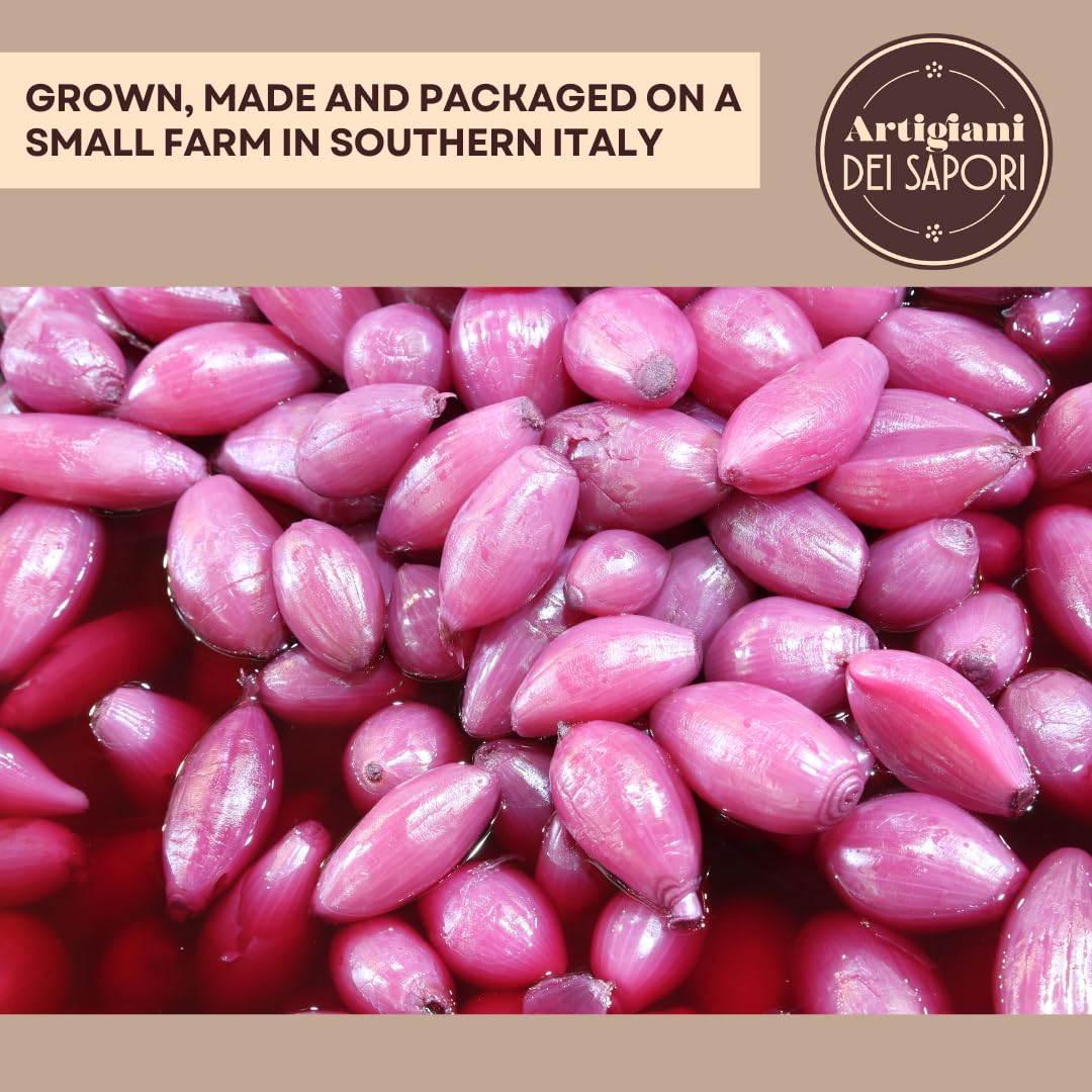 ARTIGIANI DEI SAPORI - Premium Calabrian Red Tropea Onions 6.3 oz | Sweet & Sour Italian Red Onions | Product of Italy | Perfect for Salads, Sandwiches & Gourmet Cooking