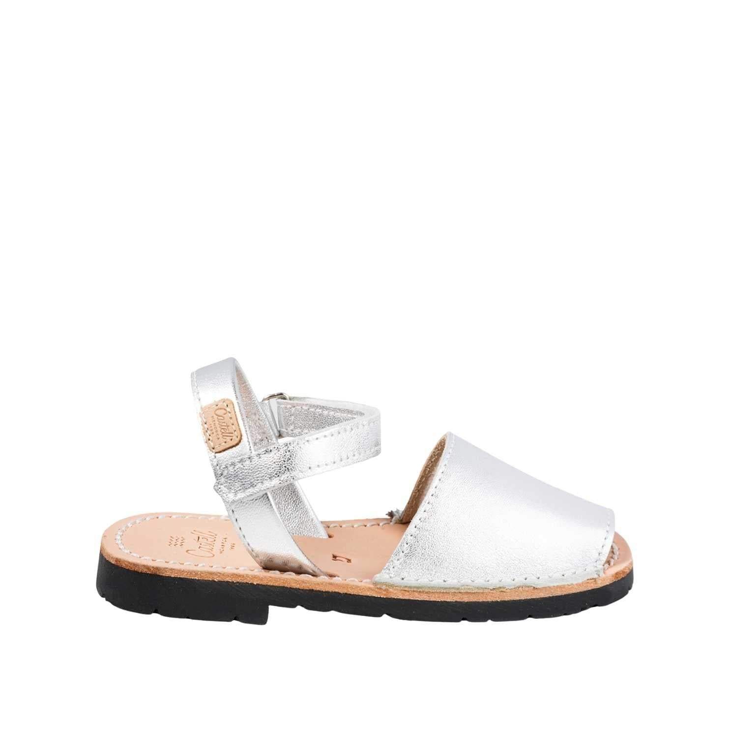 IKER 1002 Metallic Leather Menorcan Sandals for Kids - Comfortable & Stylish Summer Shoes for Beach, Pool & Outdoor Play