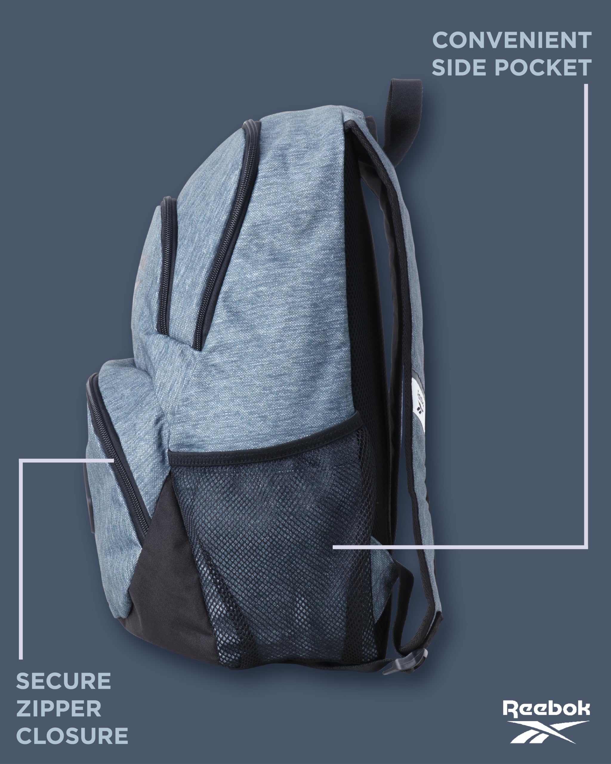 Reebok Lightweight Backpack - Gym & Travel Bag for Sports & Beach