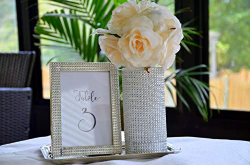 12 Elegant Rhinestone Centerpieces for Weddings, Birthdays & Christmas - Luxury Table Decor for Royal Weddings, Sweet Sixteen Parties & Candle Holders - Perfect for Wedding Receptions, Holiday Celebrations & Home Decor