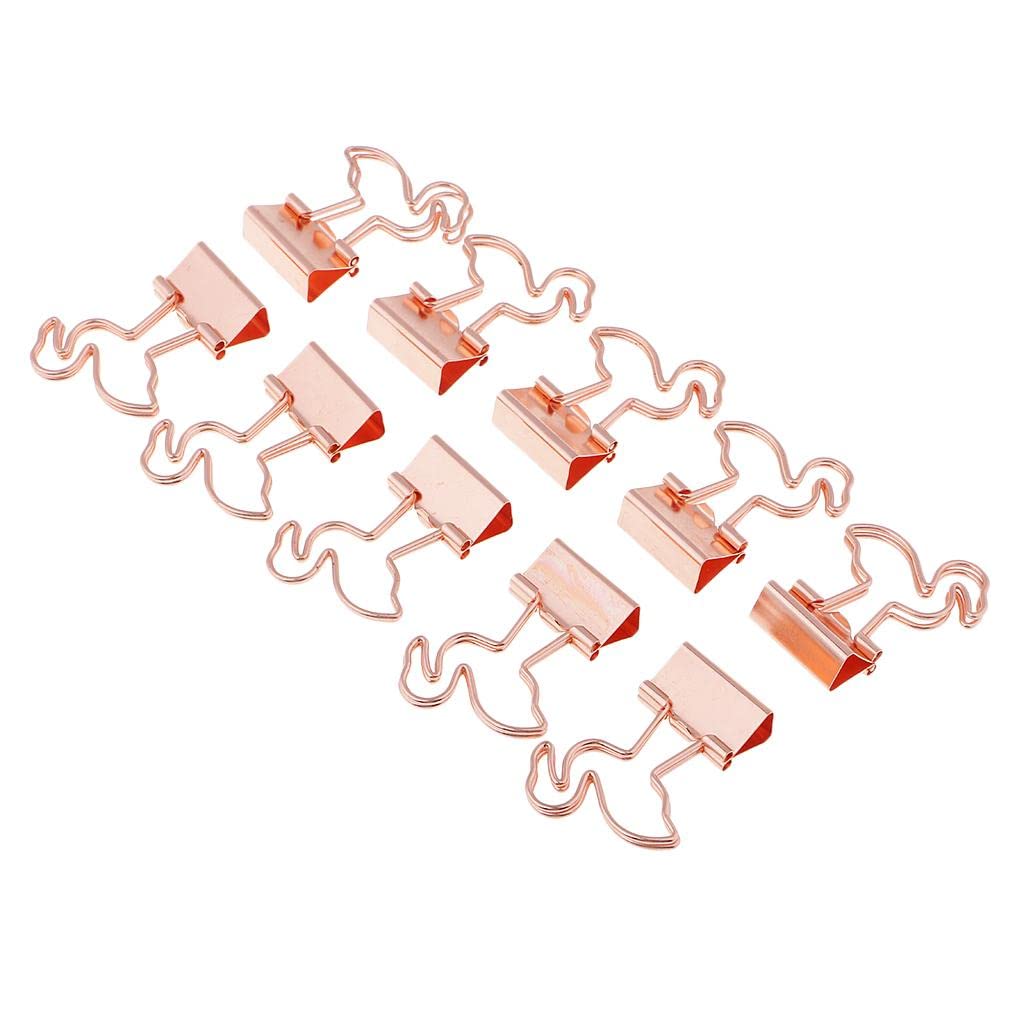 30 Pack Cute Flamingo Metal Foldback Binder Clips - Colorful Stationery Paper Clamps for Office, School, Home & Kitchen Organization - Perfect for Document Filing, Recipe Cards & Bulletin Boards