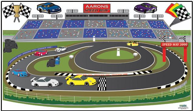 Race Track Adventures Mural Wall Decal - High-Quality Vinyl Stickers for Kids Room & Playroom Decor - Perfect for Racing Theme Bedrooms, Game Rooms & Birthday Parties