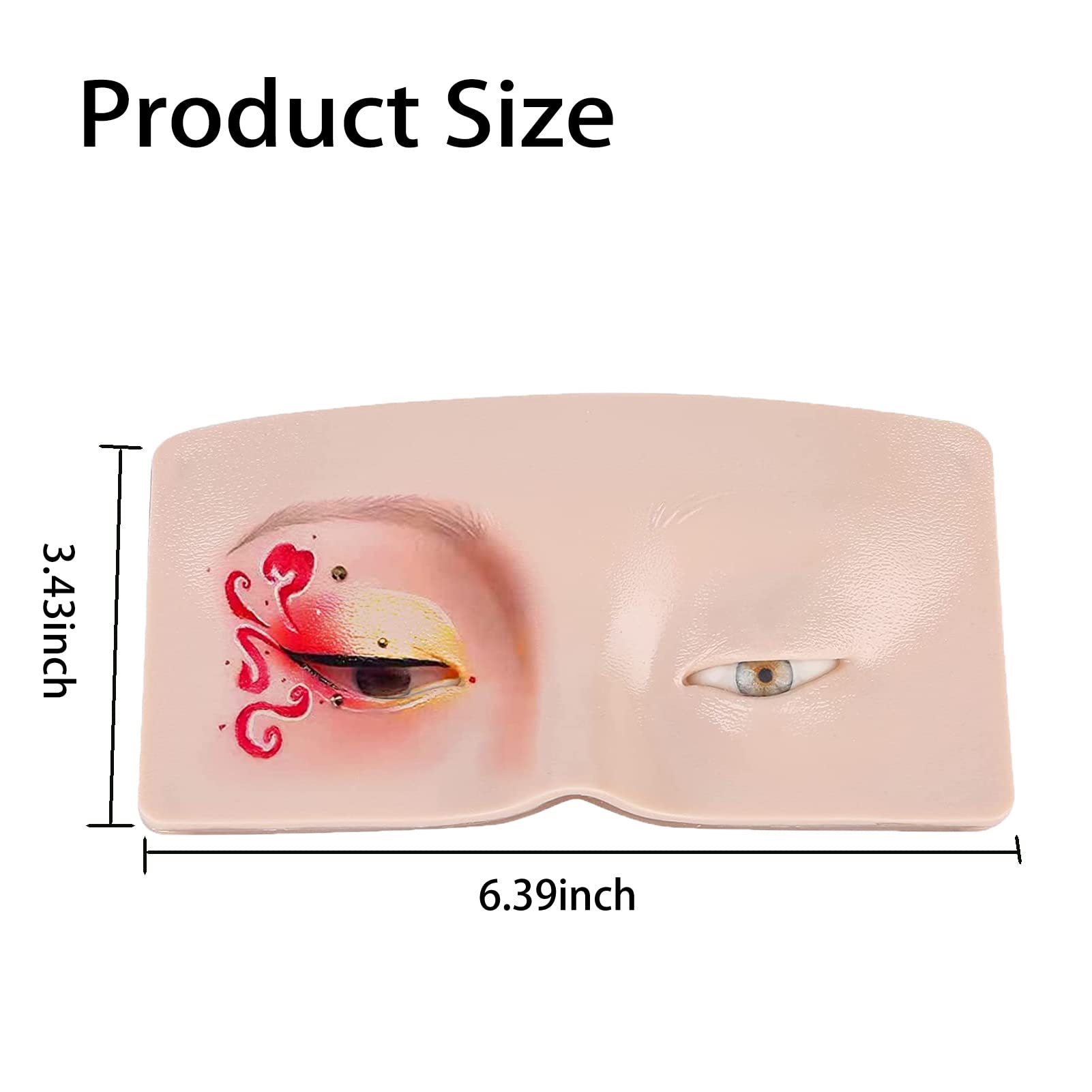 BUCICE Silicone Makeup Practice Face Board - Reusable Bionic Skin for Eyes & Face Makeup Training - Easy to Clean Mannequin Pad - Perfect for Beginners & Professionals at Home or Salon