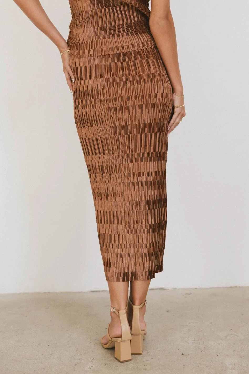 Copper Textured Skirt for Women - Elegant & Stylish A-Line Skirt for Casual Outings & Special Occasions | Final Sale