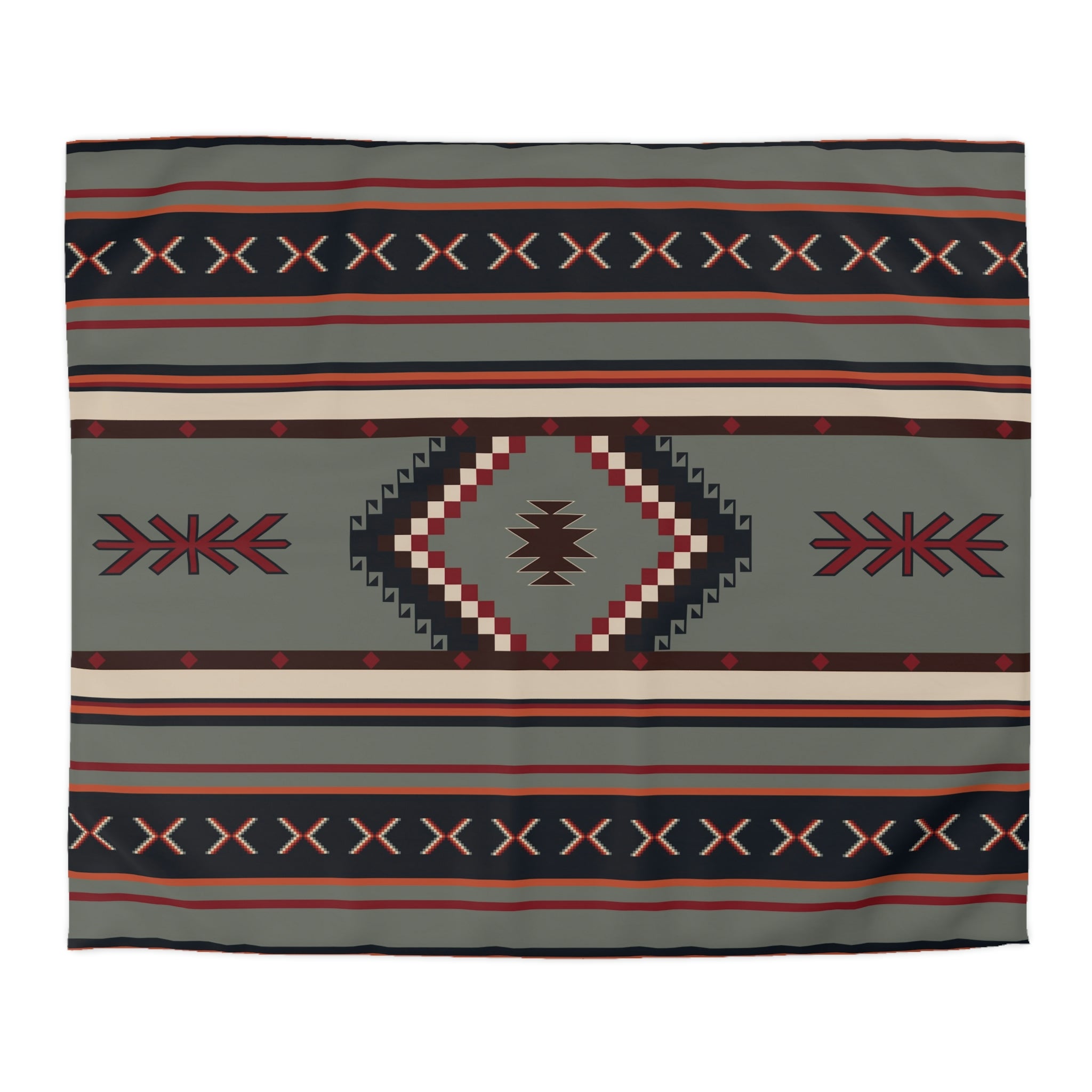 Mohave Desert Microfiber Duvet Cover Set - Southwestern Style King/Queen Bedding - Soft Breathable Comforter Cover for Southwest Home Decor & Desert Themed Bedroom