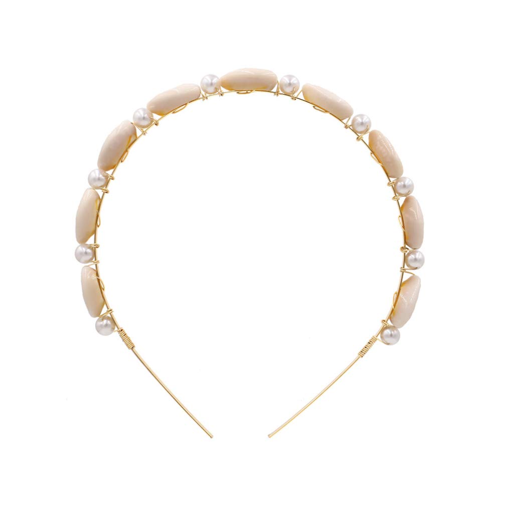 Boho Pearl Shell Headband for Beach & Summer Fashion