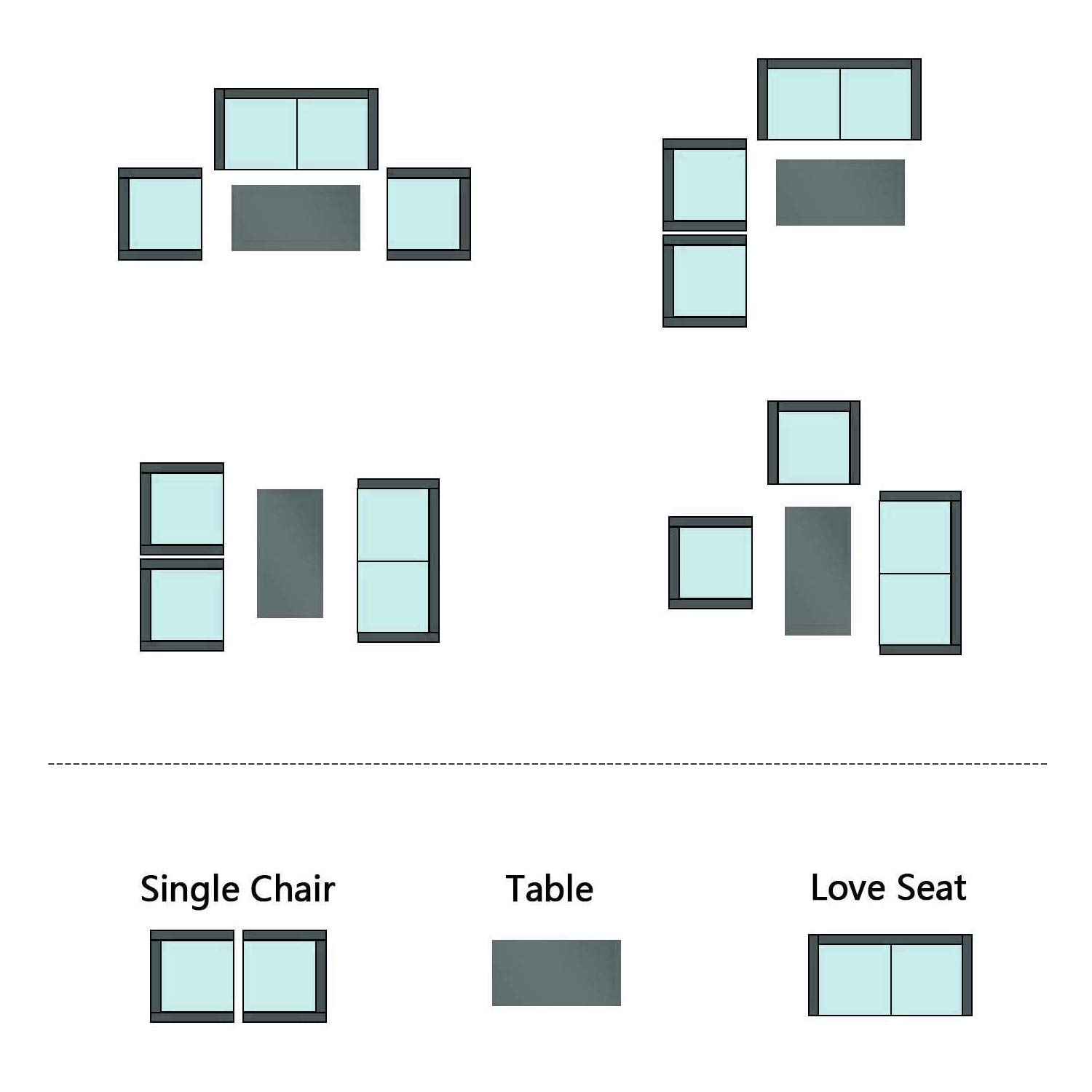 4-Piece Outdoor Rattan Wicker Patio Furniture Set with Tempered Glass Table - All-Weather Conversation Sofa & Chairs for Backyard, Poolside, Garden, and Deck (Dark Black)