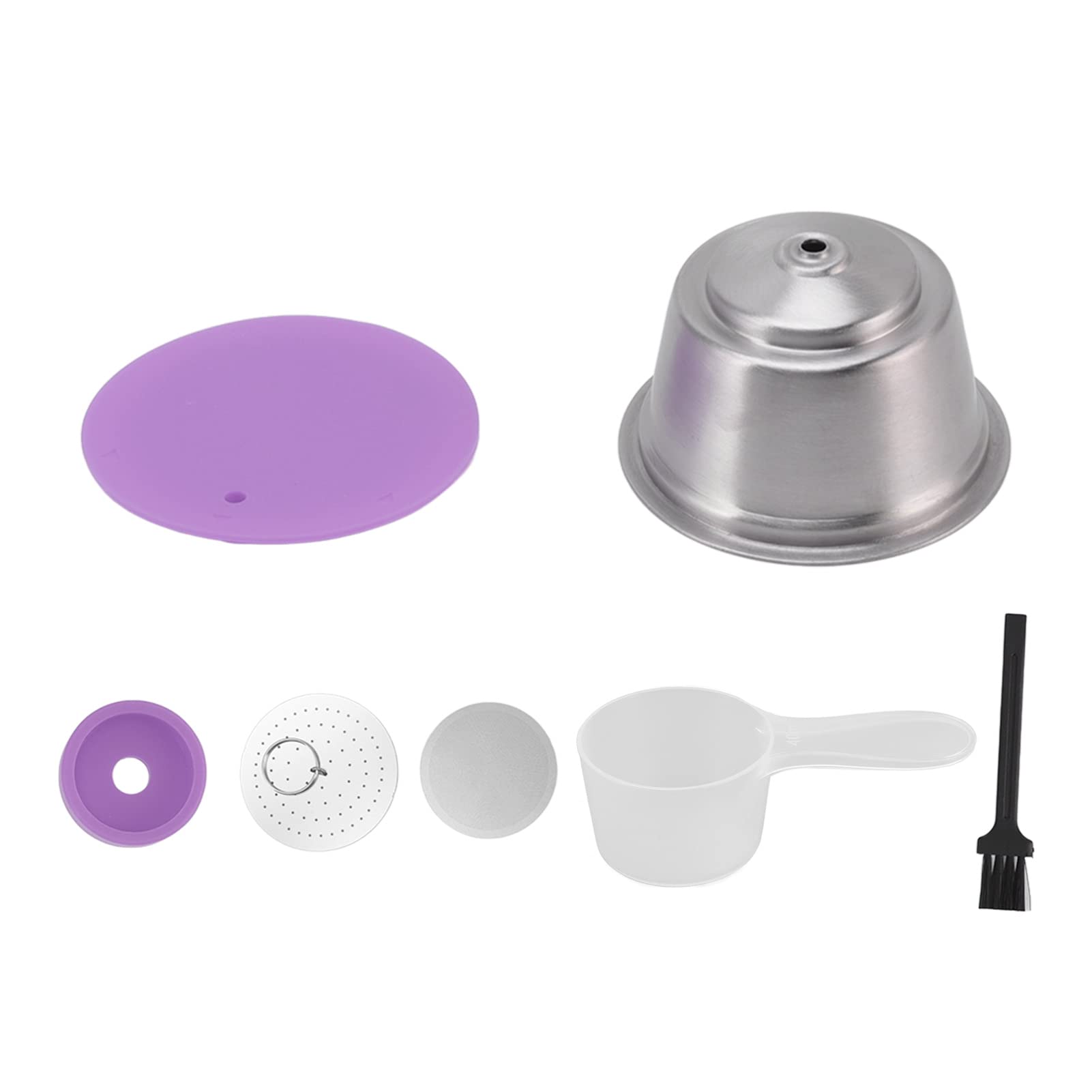 Eco-Friendly Reusable Coffee Pods - Refillable Coffee Capsules with Silicone Lid & Built-in Filter for Keurig Machines, Perfect for Home & Office Use (Purple) - Enjoy Sustainable Brewing & Easy Water Injection for Rich Flavor Extraction