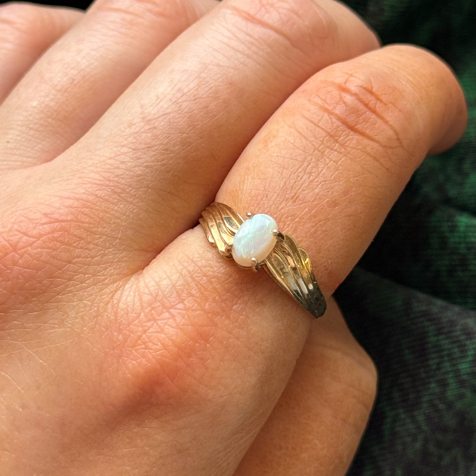 2.40ct Natural Opal Ring - Size 8.75 - Elegant Women's Jewelry for Engagement, Wedding & Special Occasions