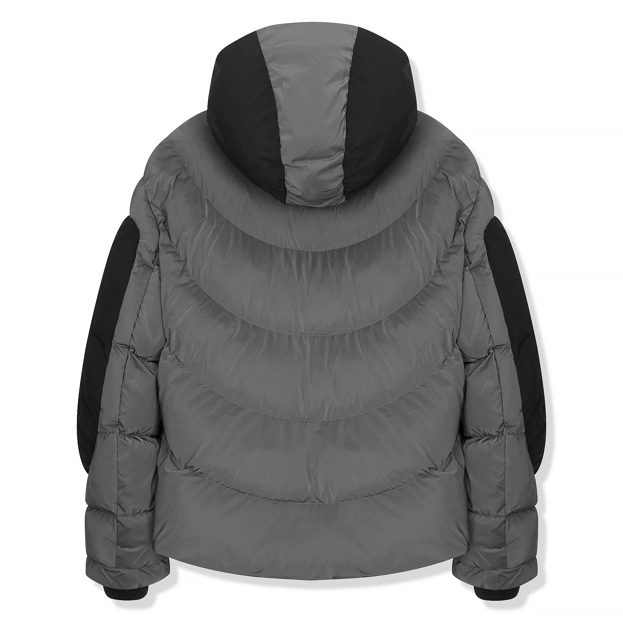 SIARR Black Grey Puffer Ski Jacket - Winter Warm Insulated Waterproof Coat for Men & Women - Perfect for Skiing, Snowboarding & Outdoor Activities