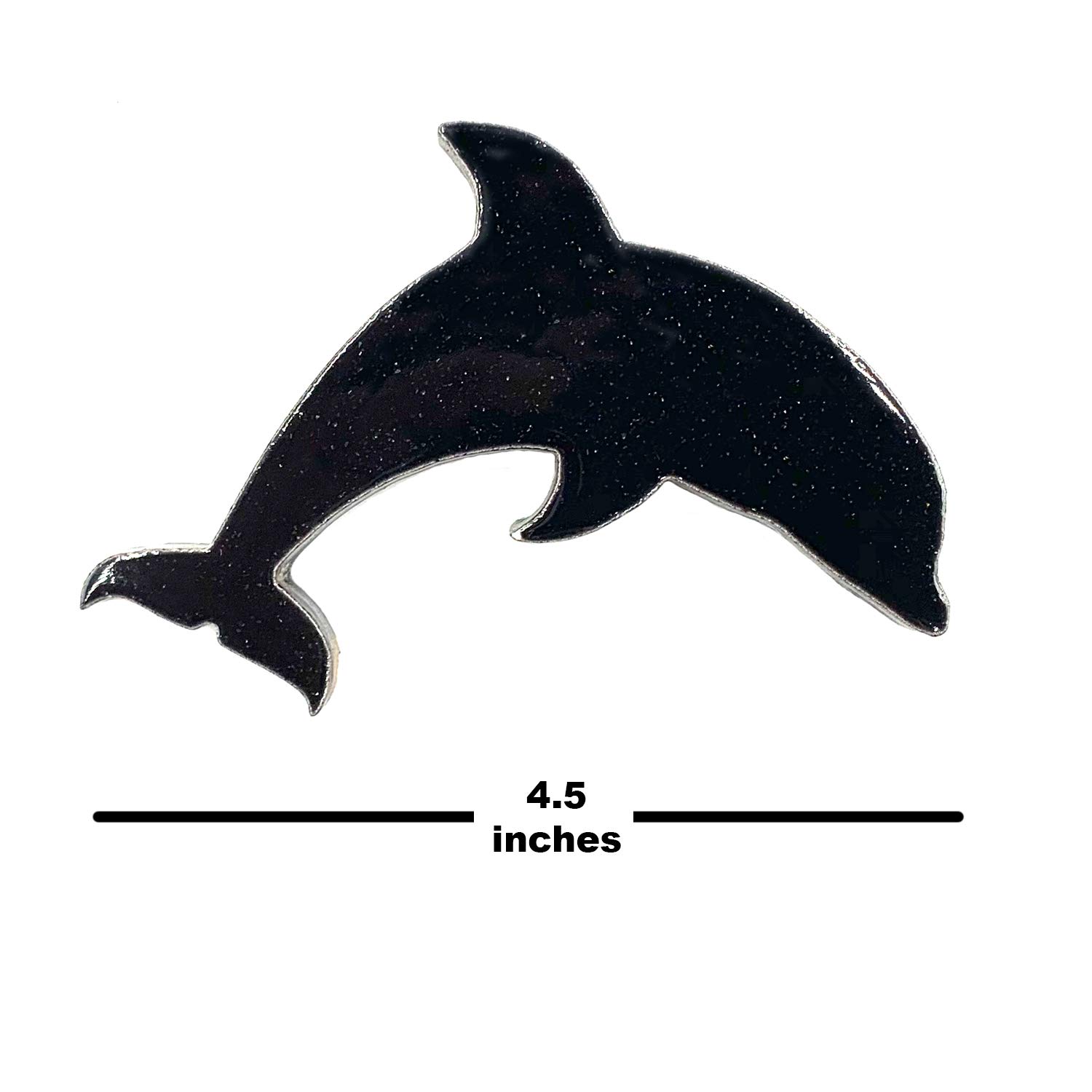 Black Glitter Dolphin Step Marker Mosaic Tiles for Swimming Pools – 4.5