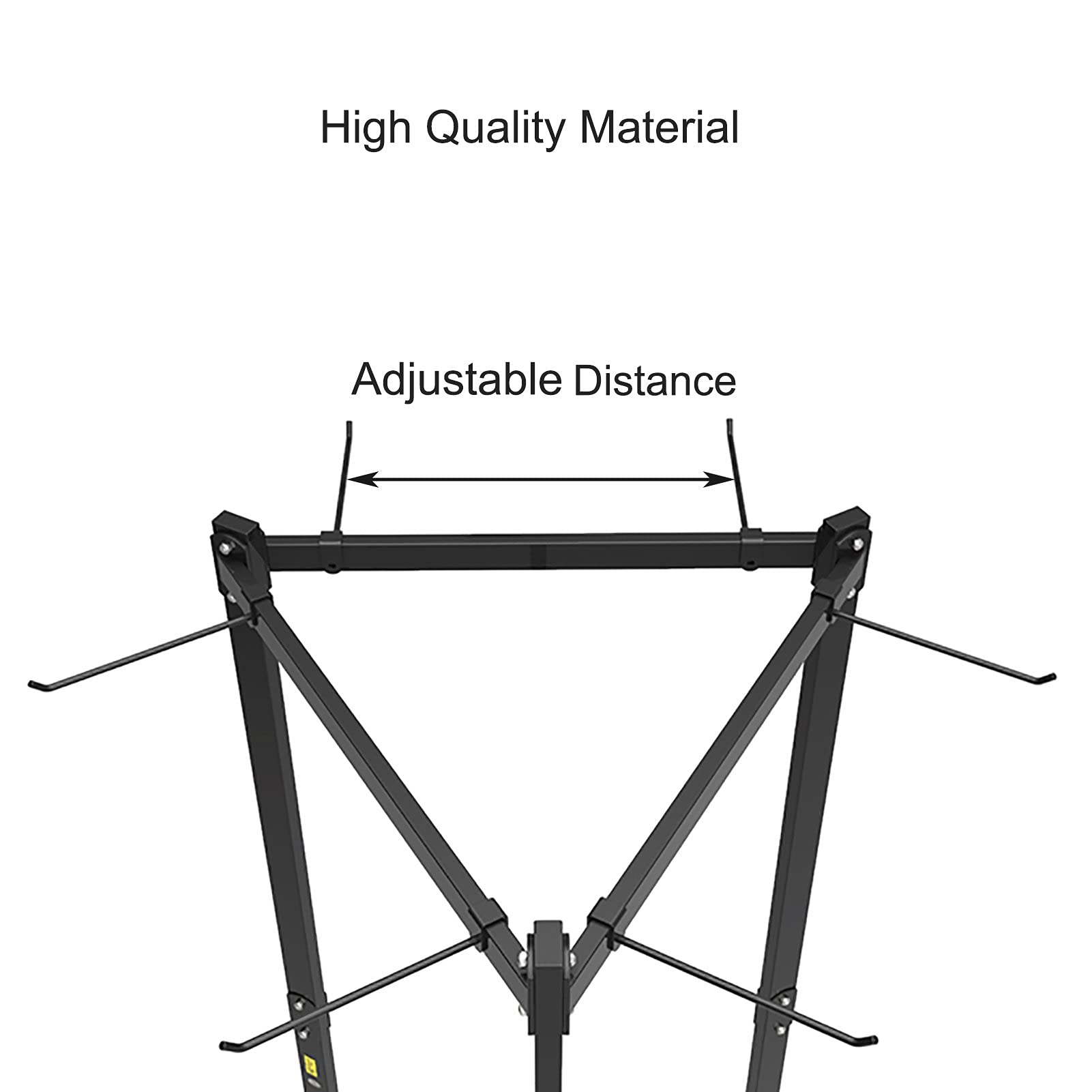 Adjustable Metal Floor Hanging Yoga Mat Storage Rack with Large Foam Roller Organizer Shelf - Perfect for Home Gym, Yoga Studio & Fitness Equipment Organization