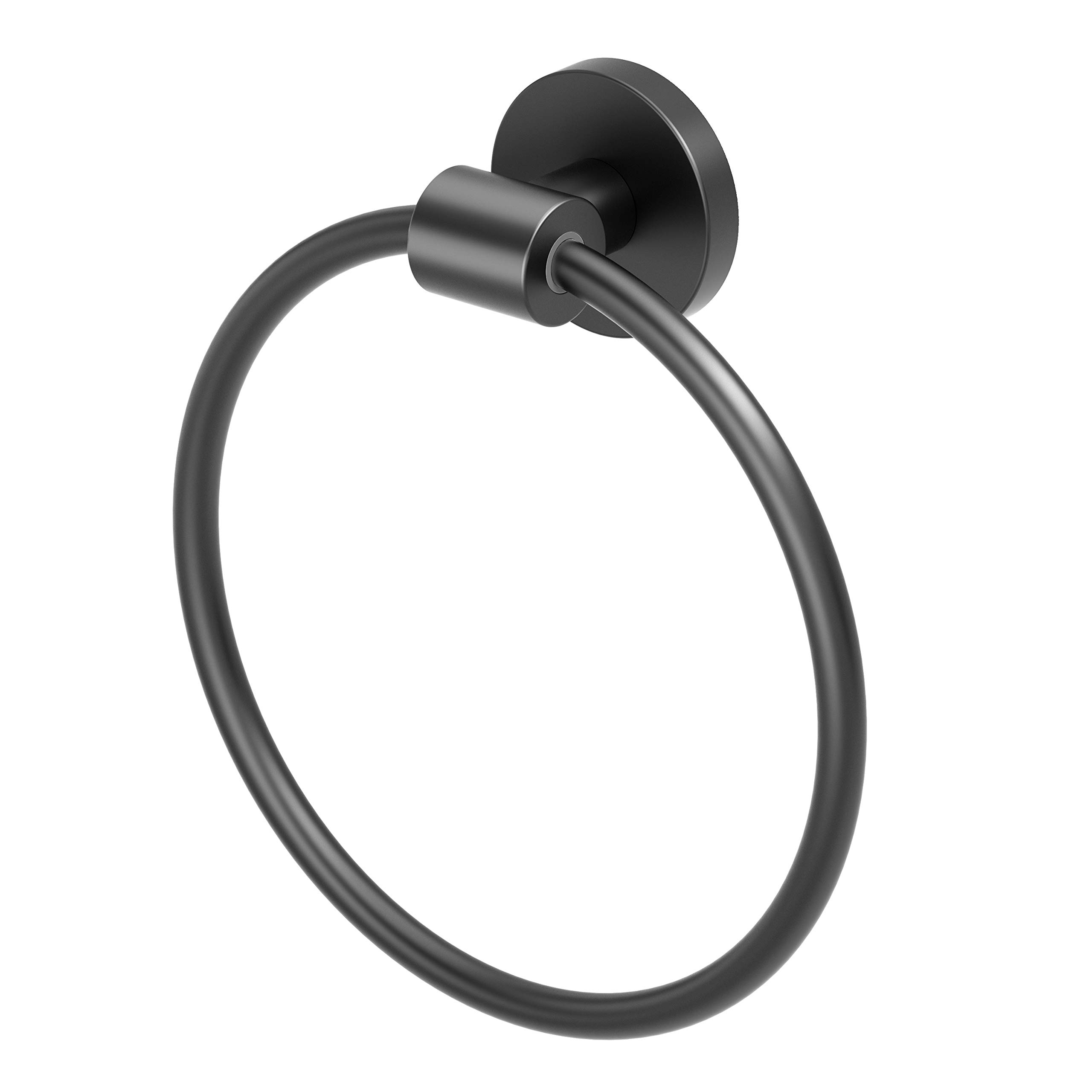 Gatco 4662MX Matte Black Hand and Face Towel Ring - 6.63