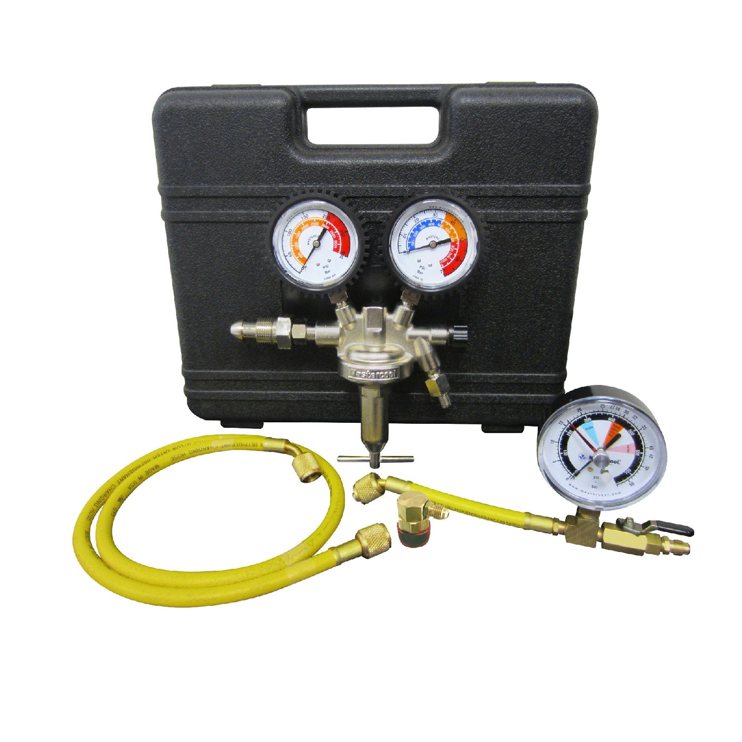 MasterCool 53010 AUT Automotive Pressure Testing Regulator Kit - Professional AC System Diagnostic Tool for Car Repair Shops & DIY Mechanics - Perfect for HVAC, Refrigerant Charging & Leak Detection