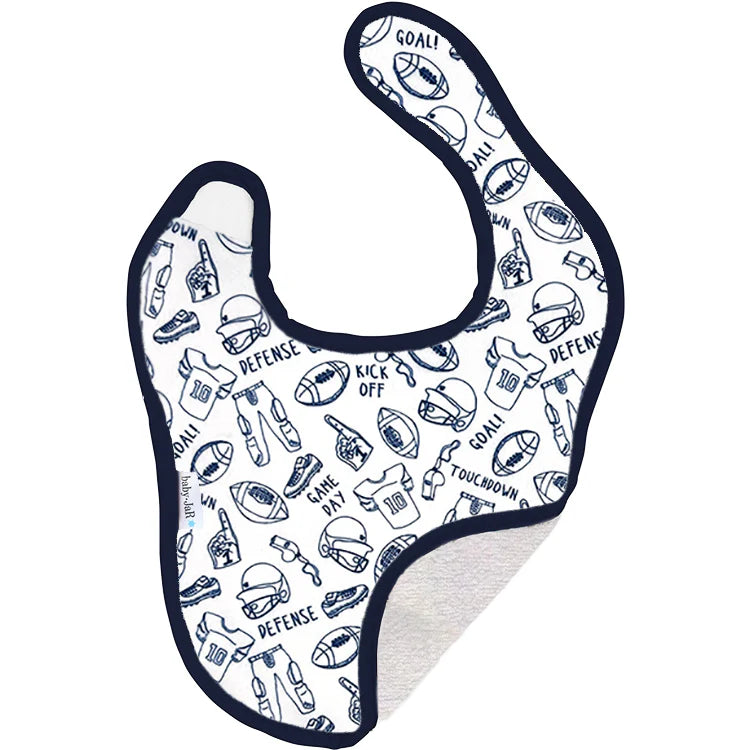 Game Day Baby Feeding Bib - Soft & Adjustable Drool Bib for Infants & Toddlers - Perfect for Mealtime, Snacks & Messy Play
