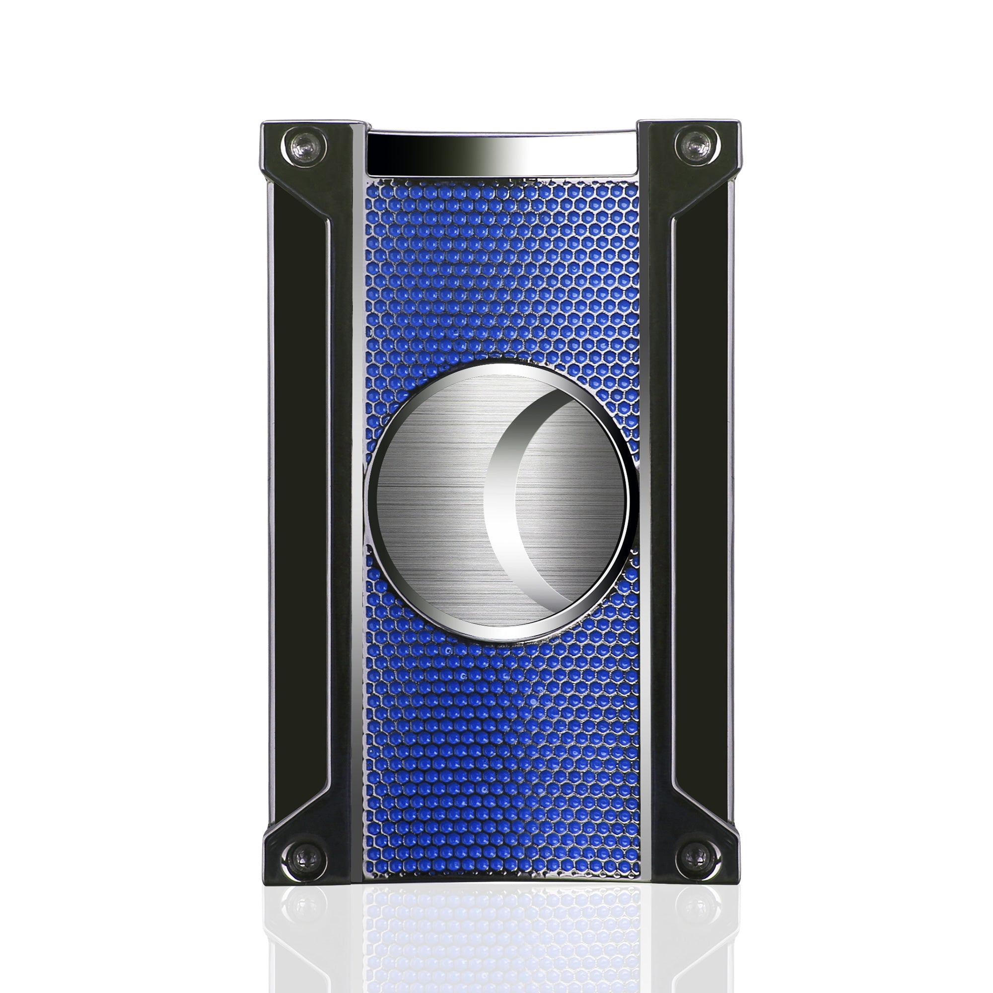 Premium Visol Ridge Cut Blue Cigar Cutter - Sharp Stainless Steel Blade for Perfect Cuts - Ideal for Cigar Enthusiasts & Special Occasions