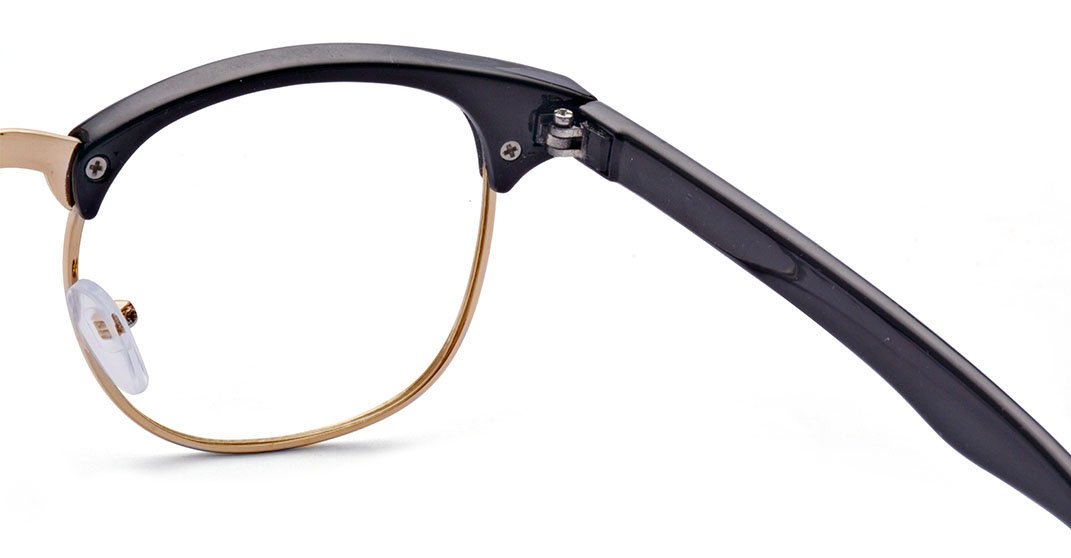Stylish Semi-Rimless Half Frame Clear Lens Myopia Glasses for Women & Men (-4.0) - Perfect for Computer Use, Reading & Retro Fashion