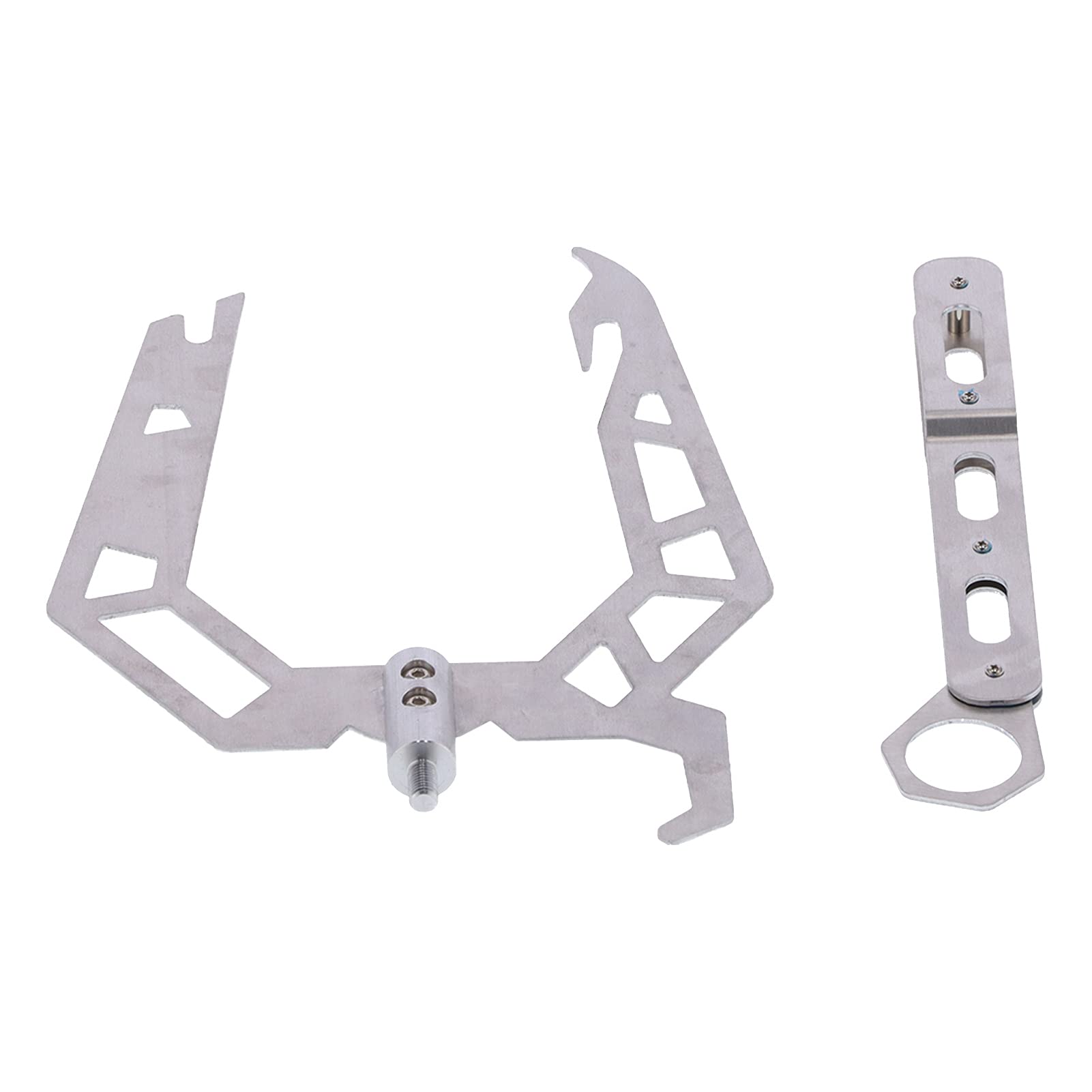 Fdit Professional Aluminum Alloy U-Shaped Telescopic Boat Hook Kit - Extendable Mooring Accessory with Comfortable Non-Slip Grip for Docking, Fishing & Marine Safety | Boat Threader Tool for Sailboats, Yachts & Kayaks