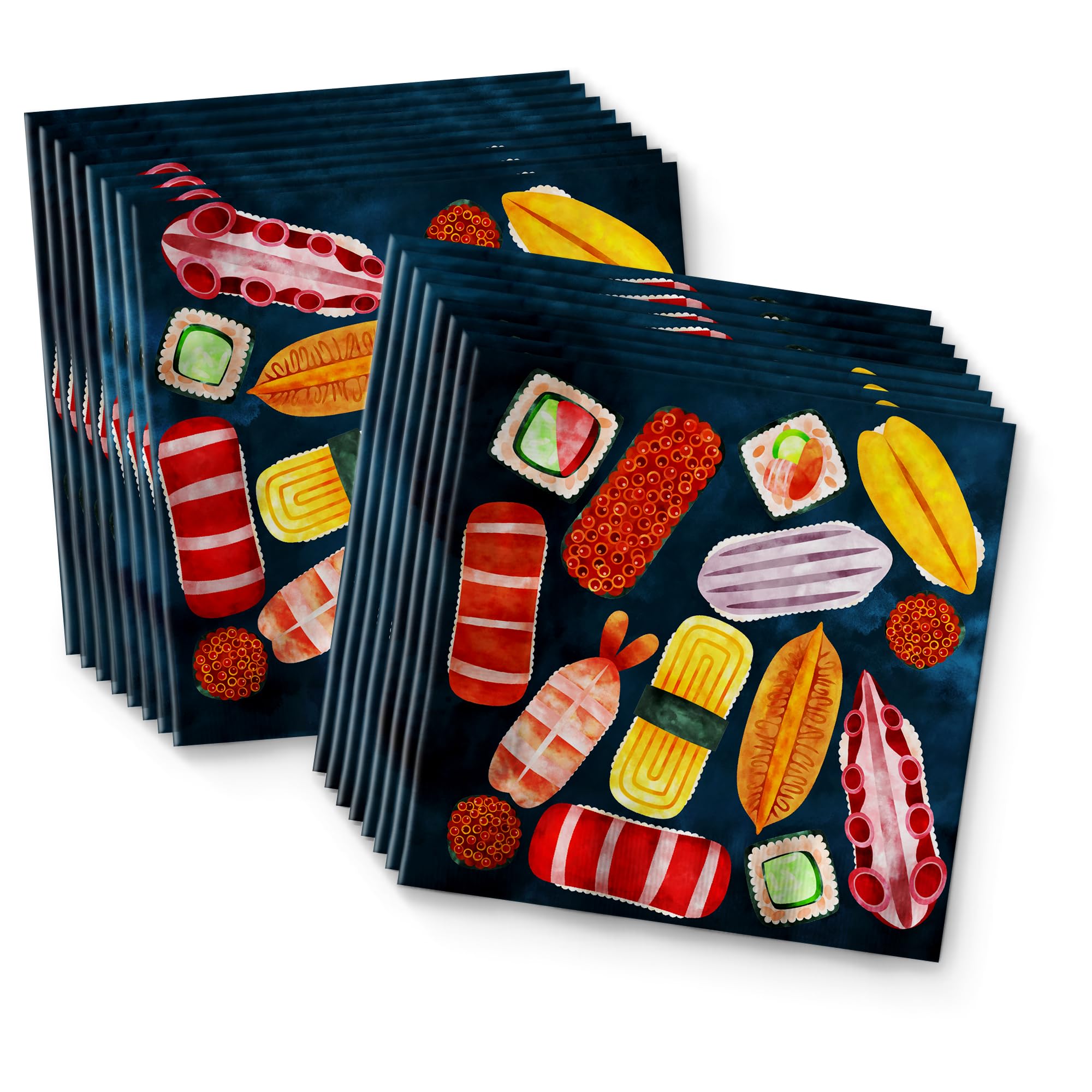 Sushi Themed Birthday Party Supplies Set - 16-Piece Tableware Kit with Plates, Napkins & Cups for Japanese Food Lovers | Perfect for Sushi Parties, Themed Events & Kids Birthday Celebrations