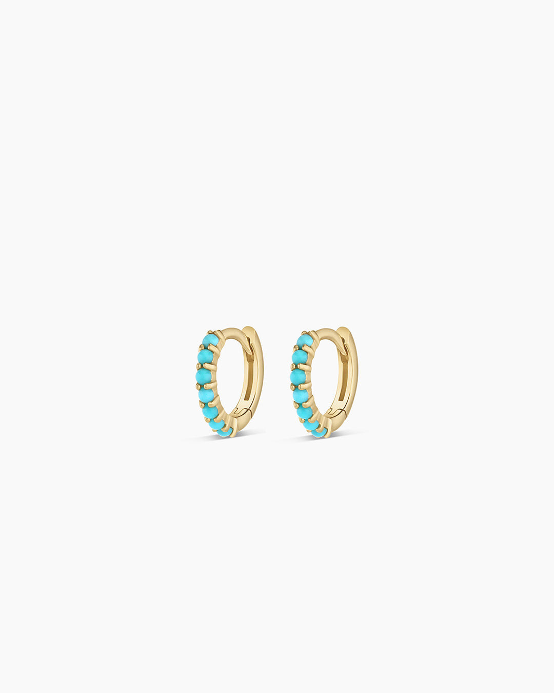 Turquoise Huggie Hoop Earrings for Women - Dainty Cartilage Earrings for Everyday Wear | Perfect for Gifts, Parties & Casual Outfits