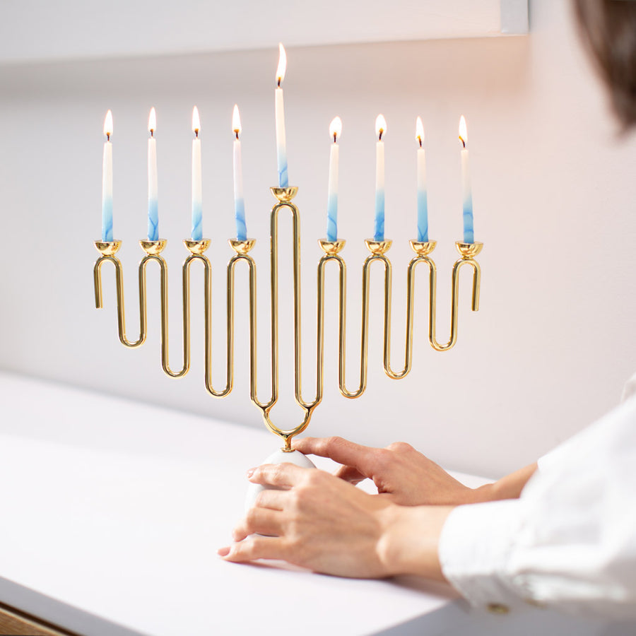 Coluna Menorah - Elegant Hanukkah Candle Holder for Jewish Holiday Decorations | Perfect for Home, Synagogue & Festival Celebrations