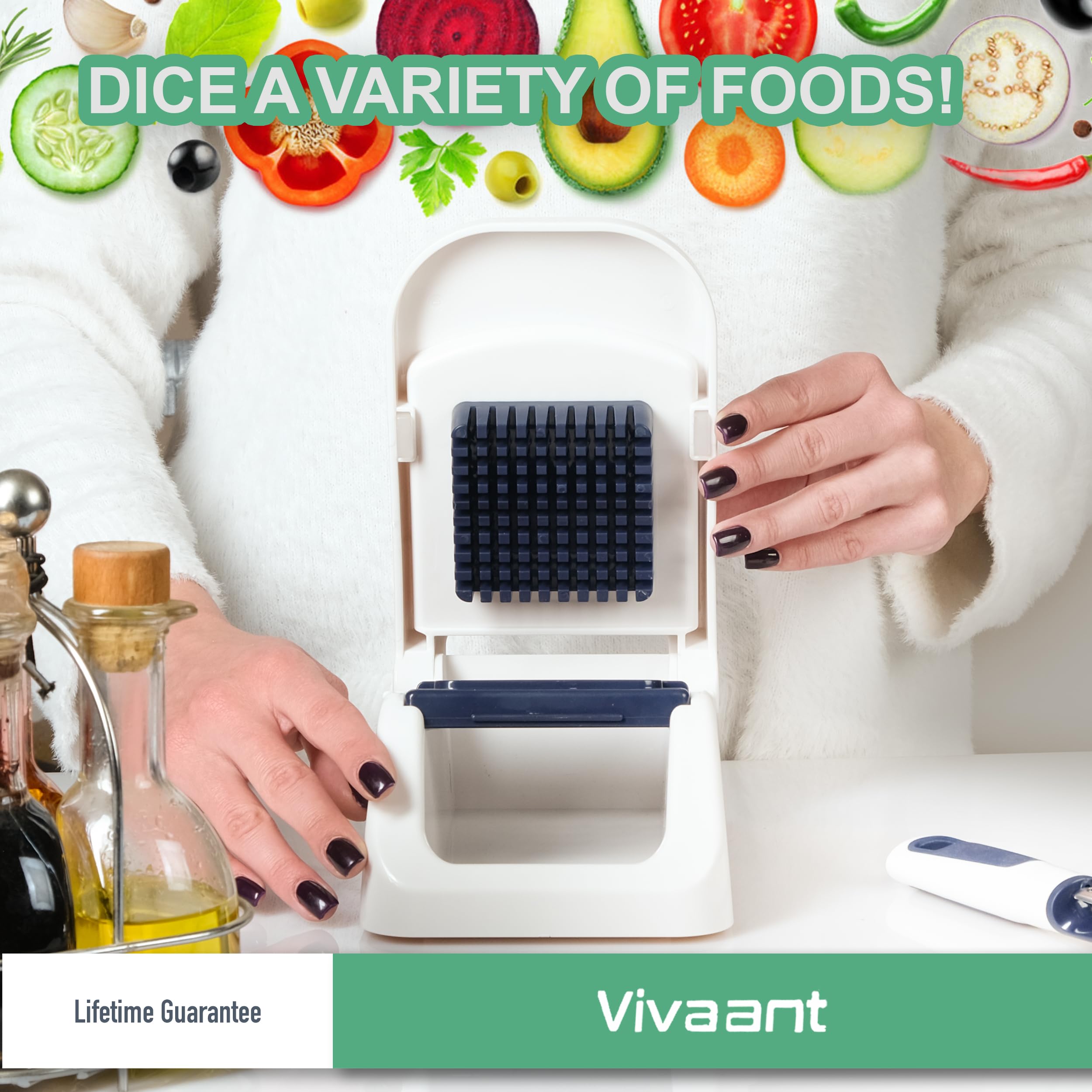 Compact Mini Dicer - Quick & Easy Vegetable Chopper for Onions, Carrots & Small Veggies | Manual Hand Cutter for Dicing & Cubing | Perfect for Meal Prep, Salads & Cooking