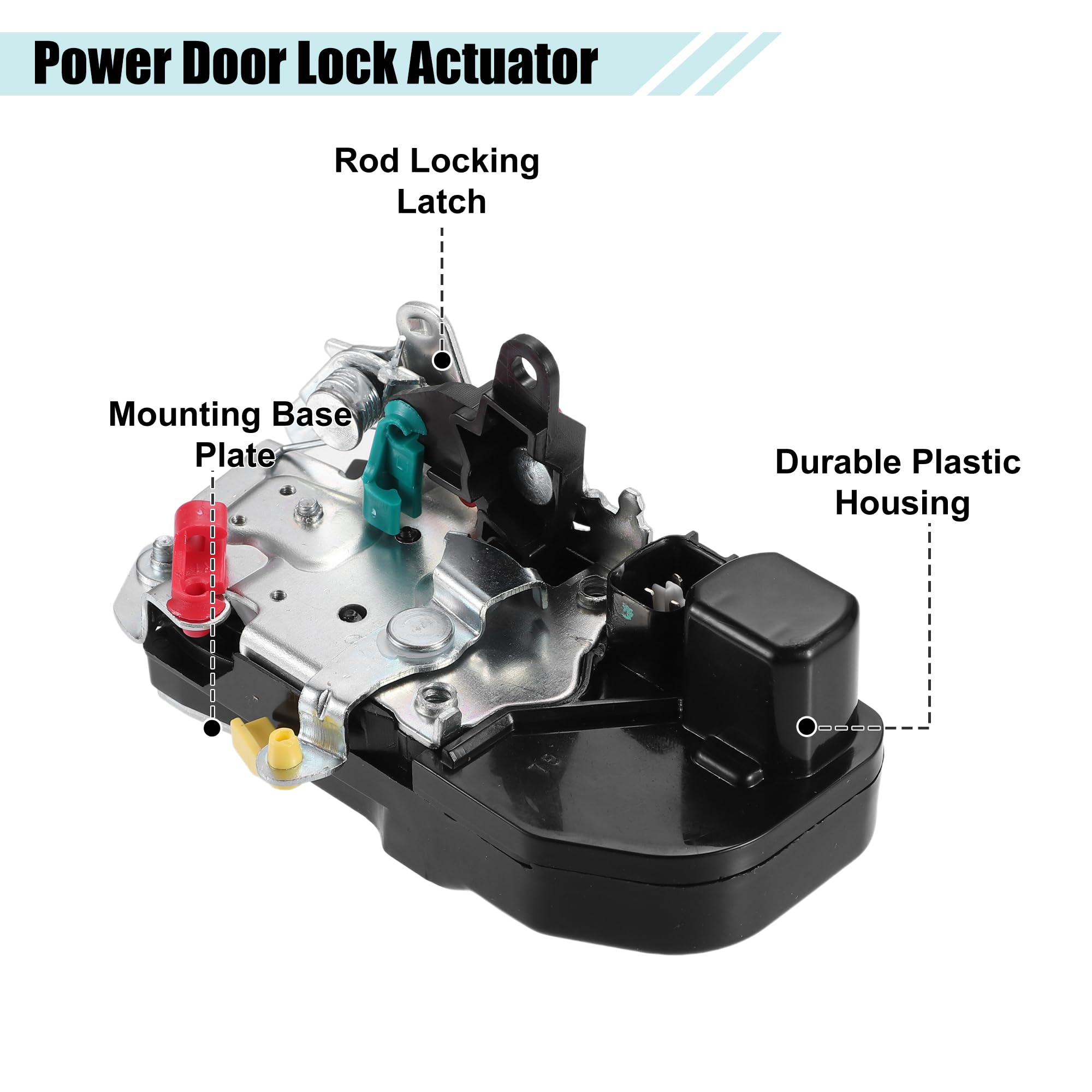ACROPIX Front Left Door Latch Lock Actuator Replacement for Dodge Dakota Crew Cab - Black (Pack of 1) | Easy DIY Installation & Enhanced Vehicle Security