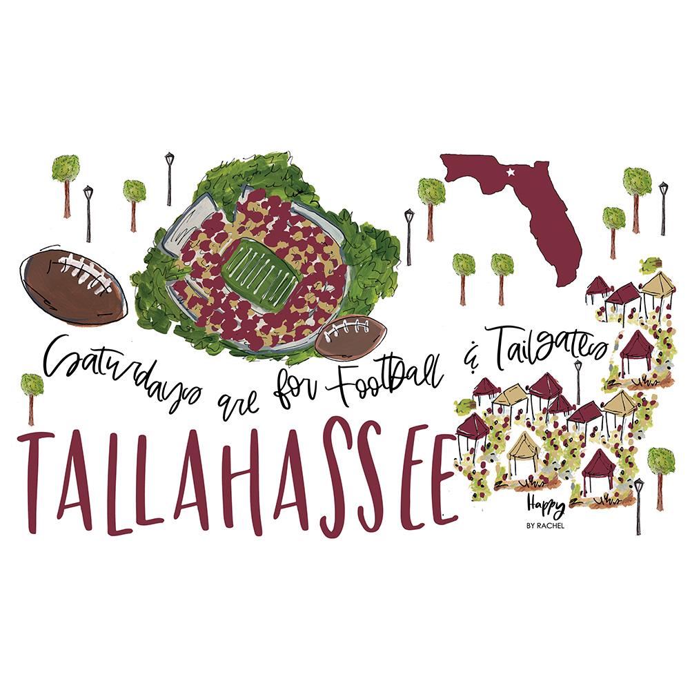 24oz Saturdays in Tallahassee Party Cup - Insulated Plastic Drinking Cup for Beer, Cocktails & Beverages - Perfect for Pool Parties, Tailgating & Outdoor Events
