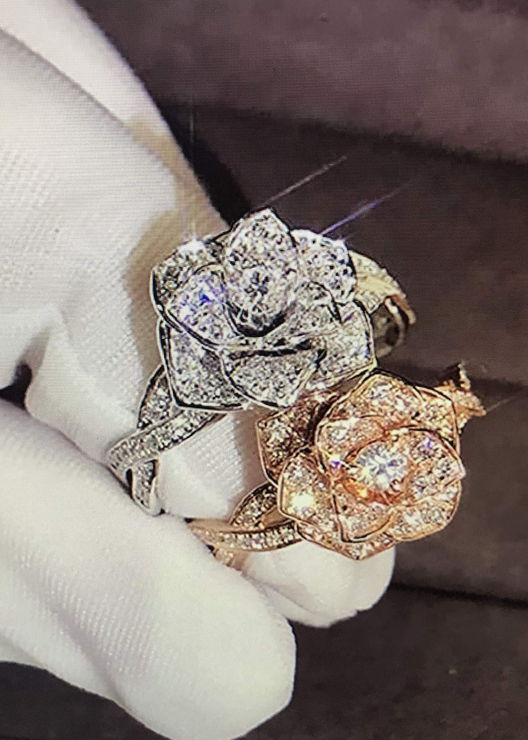 3D Rose Ring for Women - CZ Simulated Diamond Rose Gold Flower Ring, 18K Rose Gold Engagement & Wedding Band, Fashion Jewelry Gift for Her (Size 6) | Perfect for Anniversaries, Valentine's Day & Romantic Occasions