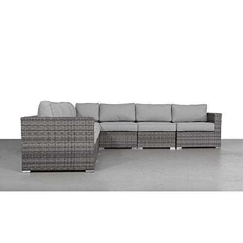 Outdoor Wicker Patio Furniture 8-Piece Sectional Conversation Sofa Set for Backyard, Porch or Pool | Rattan All-Weather Resin Furniture | No Assembly Required | Perfect for Garden, Deck & Outdoor Entertaining [CM-5029]