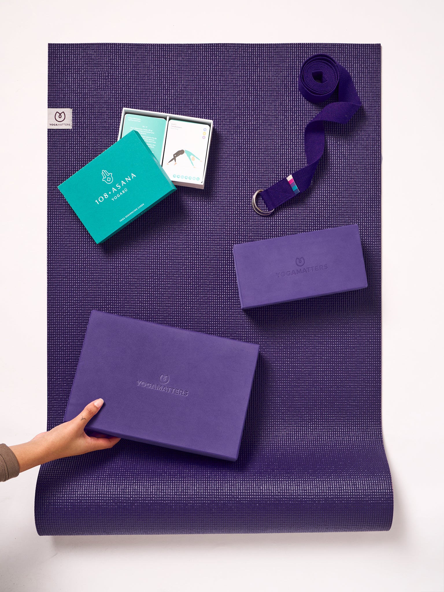 Yogamatters Beginners Starter Yoga Kit - Complete Set for Home & Studio Practice - Perfect for Yoga, Meditation, and Stretching Exercises