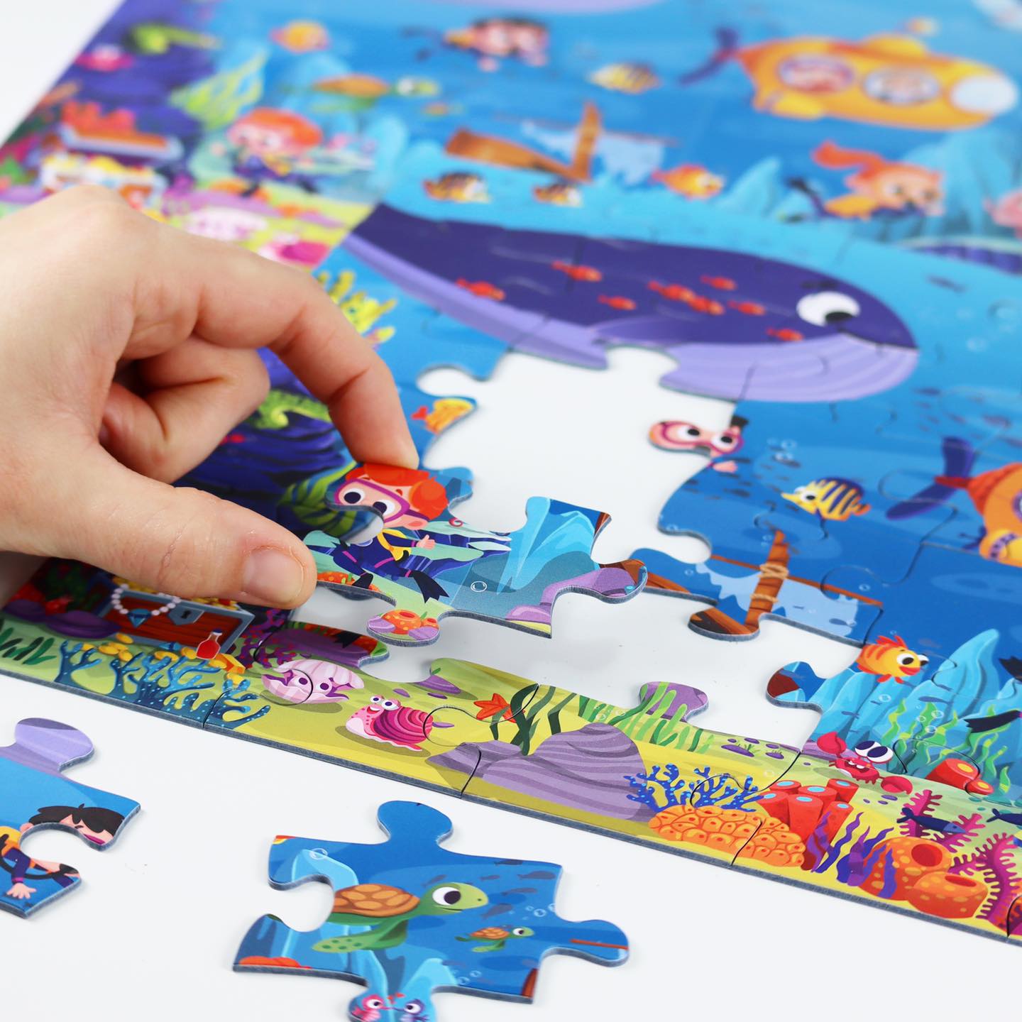 Calypto Jigsaw Puzzle - Life Under The Sea 36 Piece Ocean Animal Puzzle for Kids - Perfect for Family Game Night & Educational Play