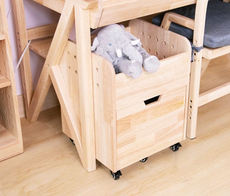 NALA Solid Wood Rolling Cart - Sturdy & Stylish Kitchen, Bathroom, or Office Organizer - Perfect for Storage, Display, and Mobility