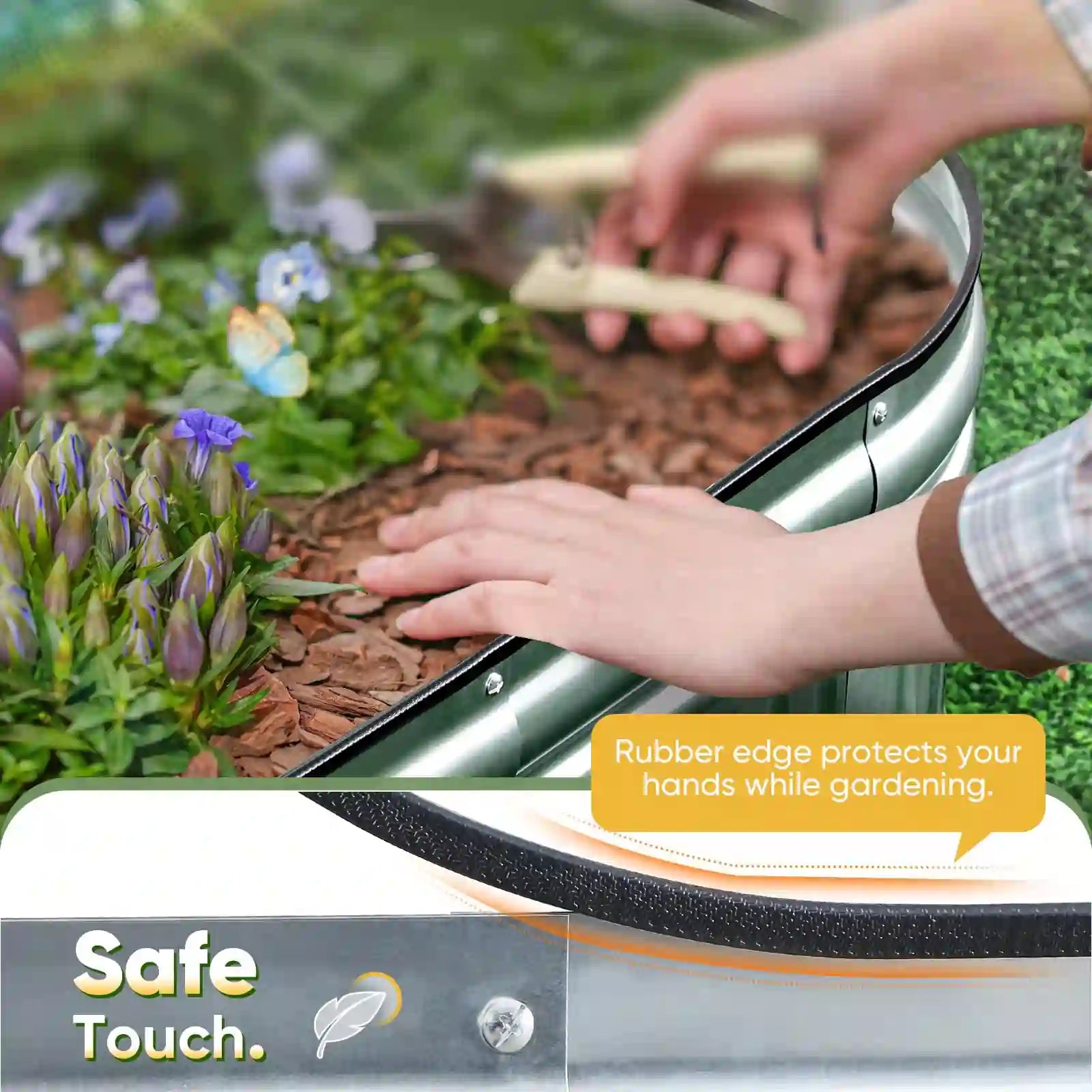 47x24x24 Inch Oval Raised Garden Bed Kit - Elevated Planter Box for Vegetables, Flowers & Herbs - Perfect for Backyard, Patio & Urban Gardening