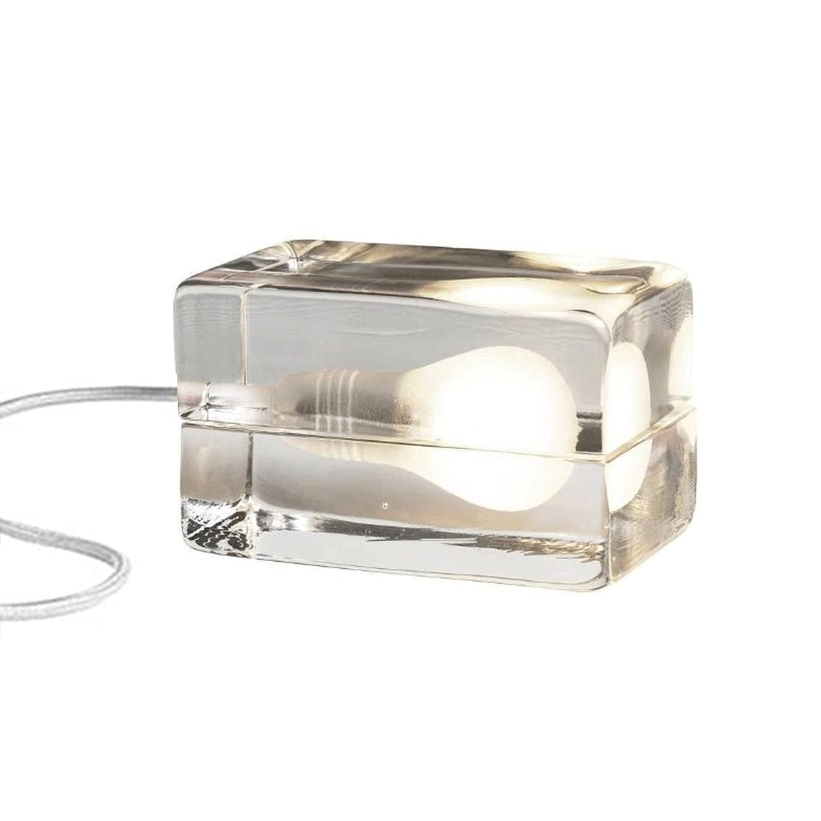 Nordic Block Glass Ice Cube Lamp - Unique Modern Design for Bedroom, Living Room & Office | Plug-in Nightlight, Table & Floor Lamp with Corded Nordic Plug | Perfect for Home Decor, Ambiance Lighting & Gift Giving